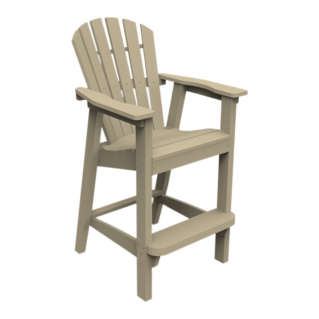 Seaside Casual Adirondack Shellback Bar Chair