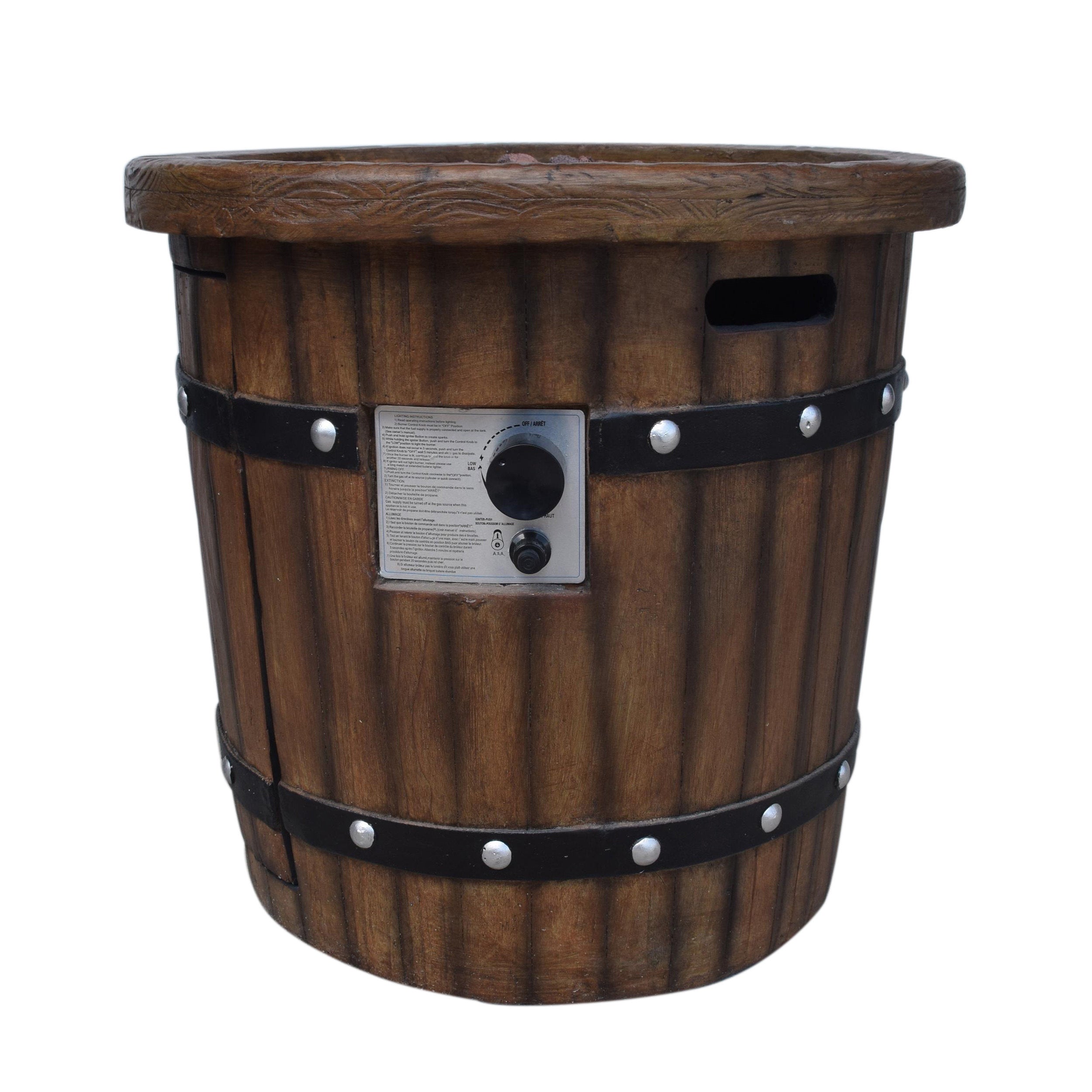 Alora 25-Inch Round 40K BTU Liquid Propance Concrete Fire Pit