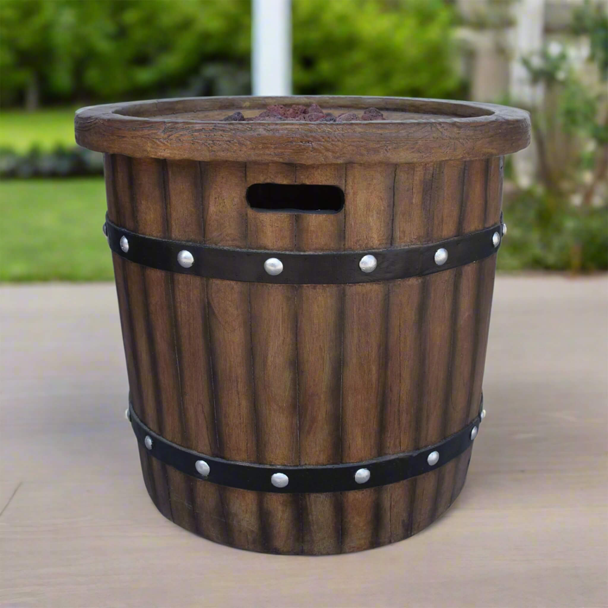 Alora 25-Inch Round 40K BTU Liquid Propance Concrete Fire Pit