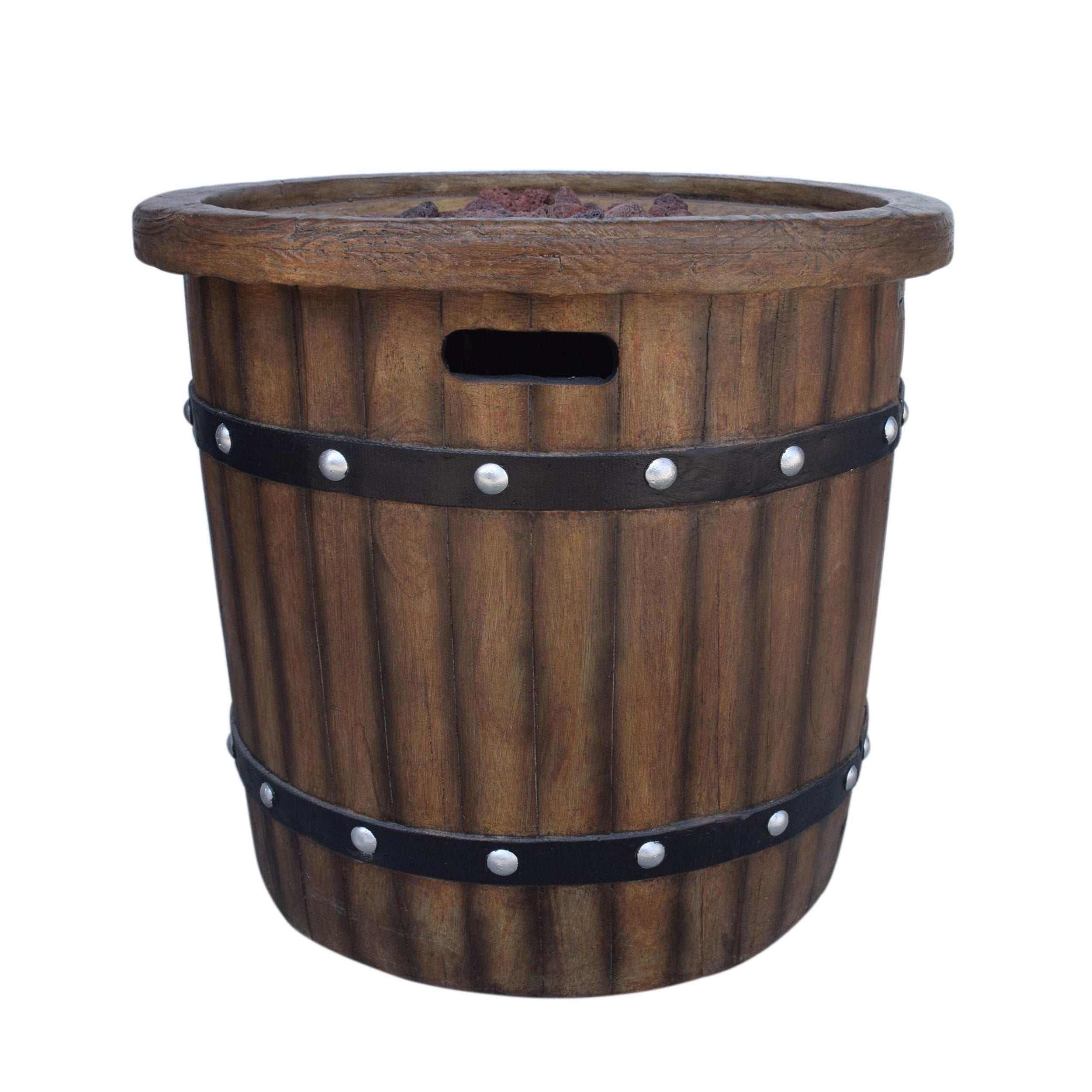 Alora 25-Inch Round 40K BTU Liquid Propance Concrete Fire Pit