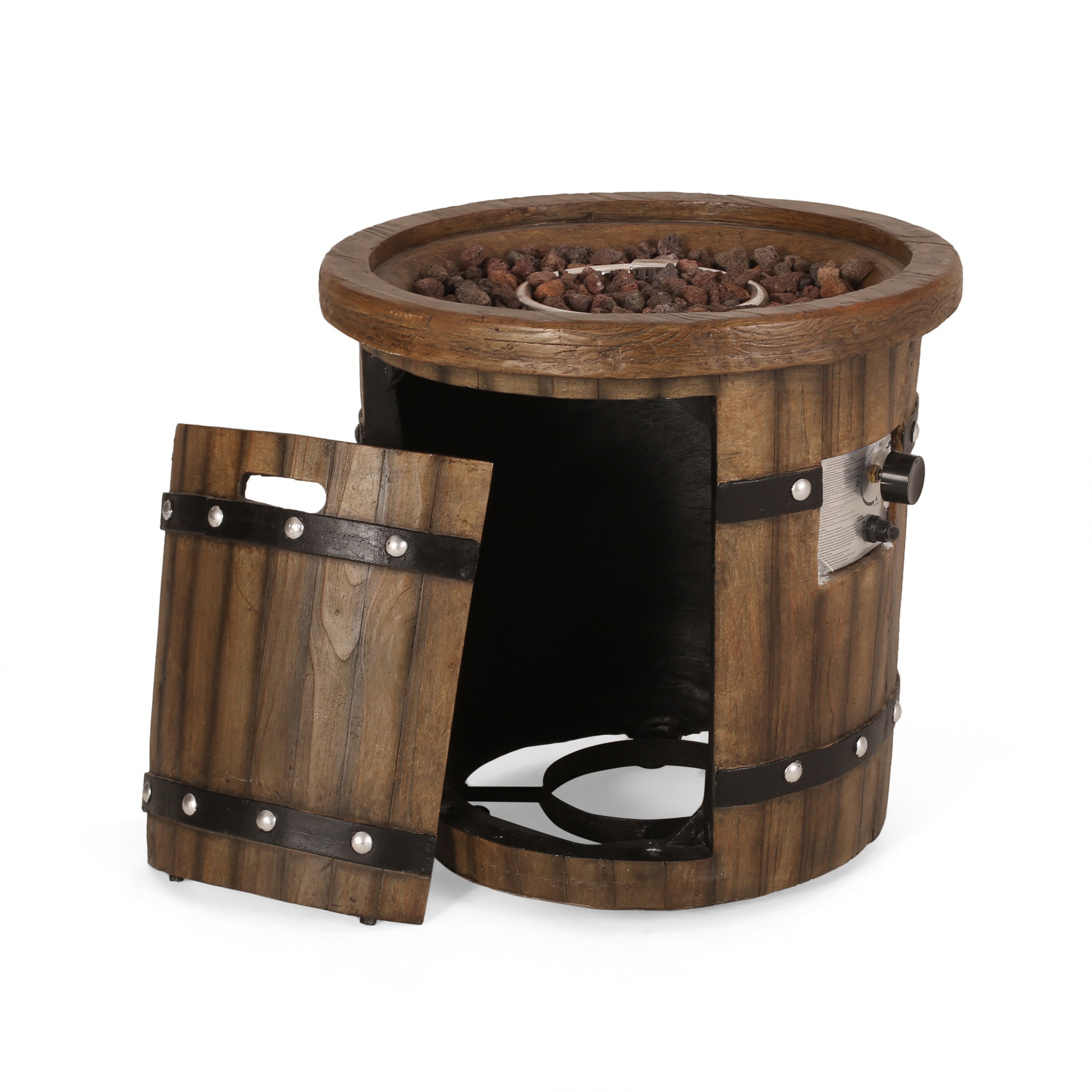 Alora 25-Inch Round 40K BTU Liquid Propance Concrete Fire Pit