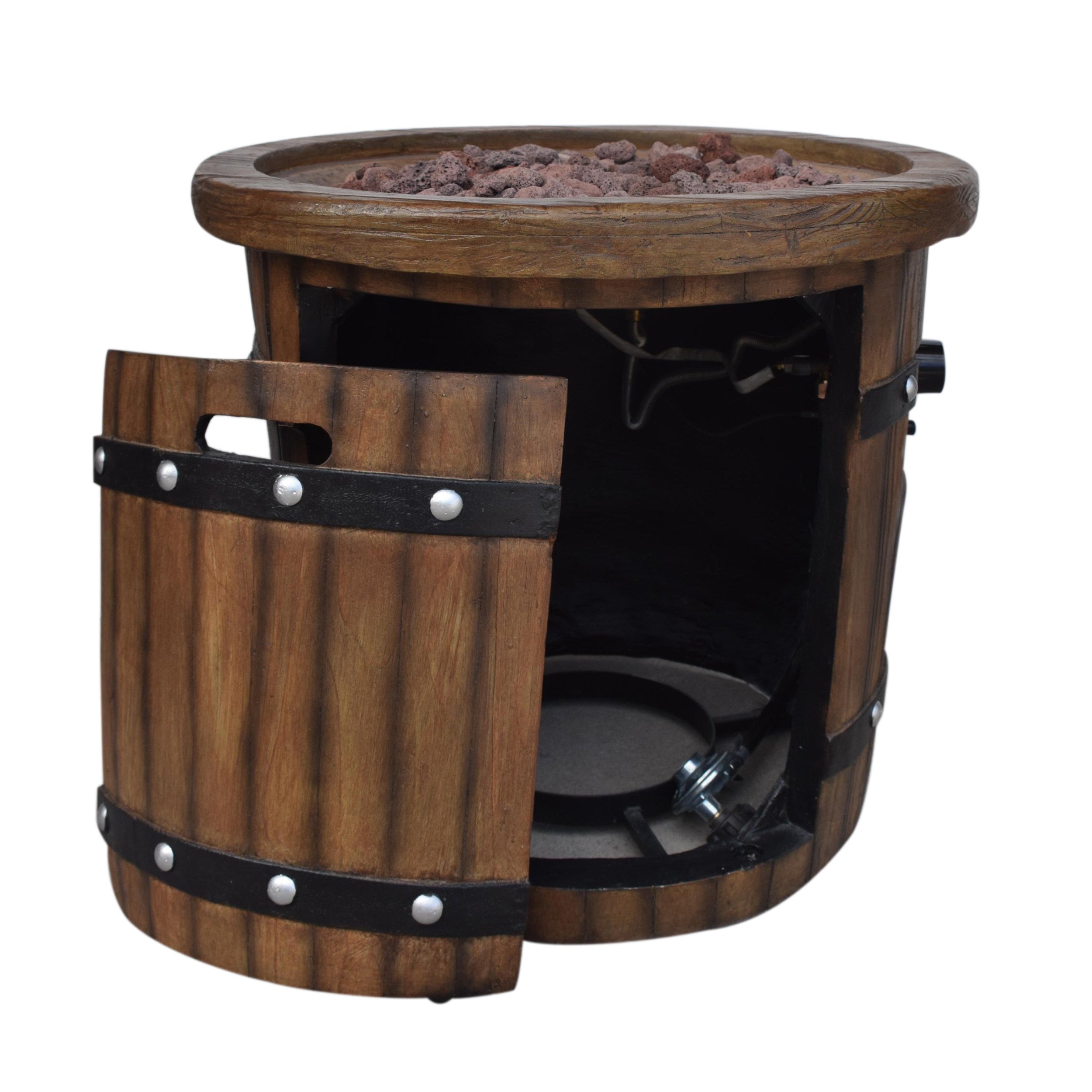 Alora 25-Inch Round 40K BTU Liquid Propance Concrete Fire Pit