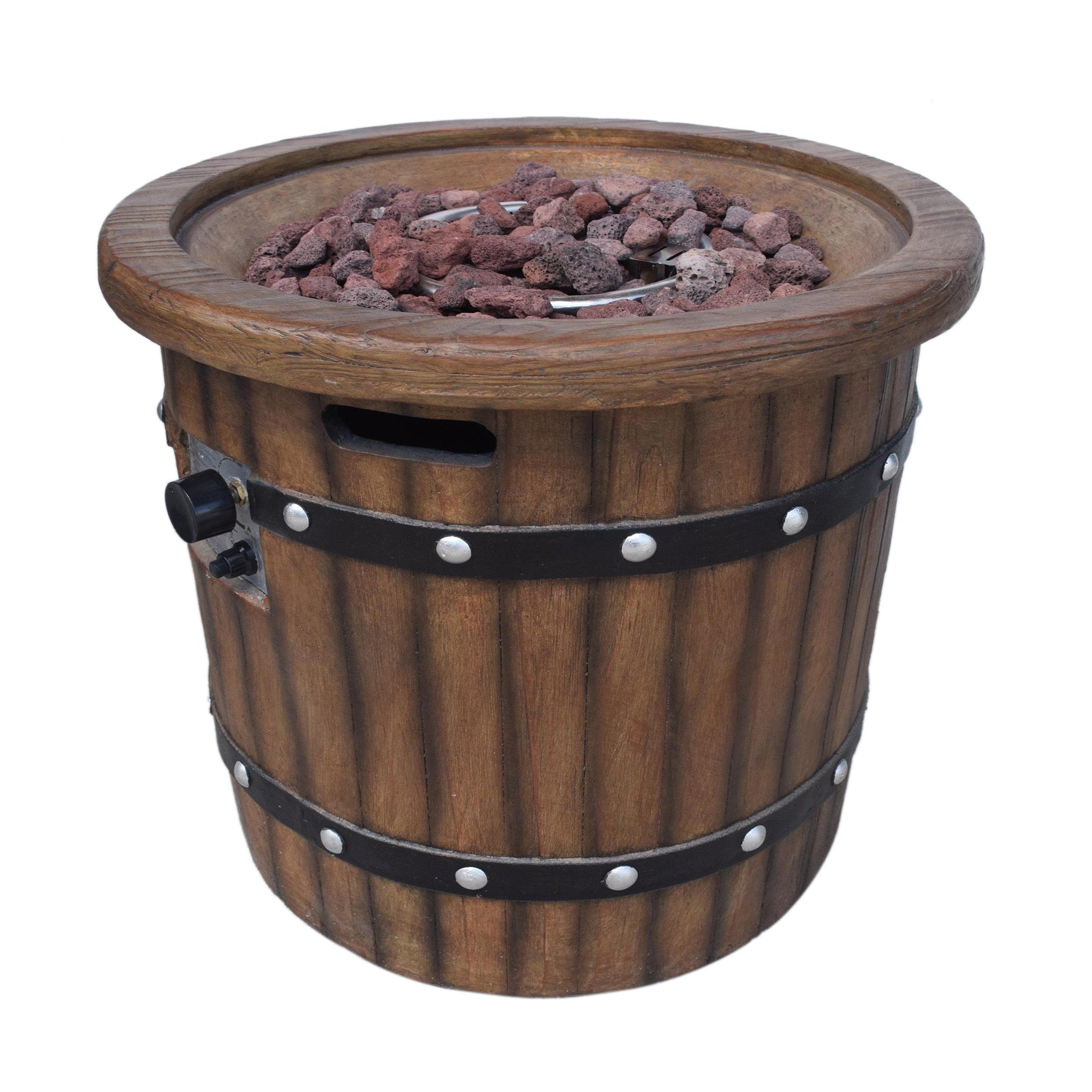 Alora 25-Inch Round 40K BTU Liquid Propance Concrete Fire Pit