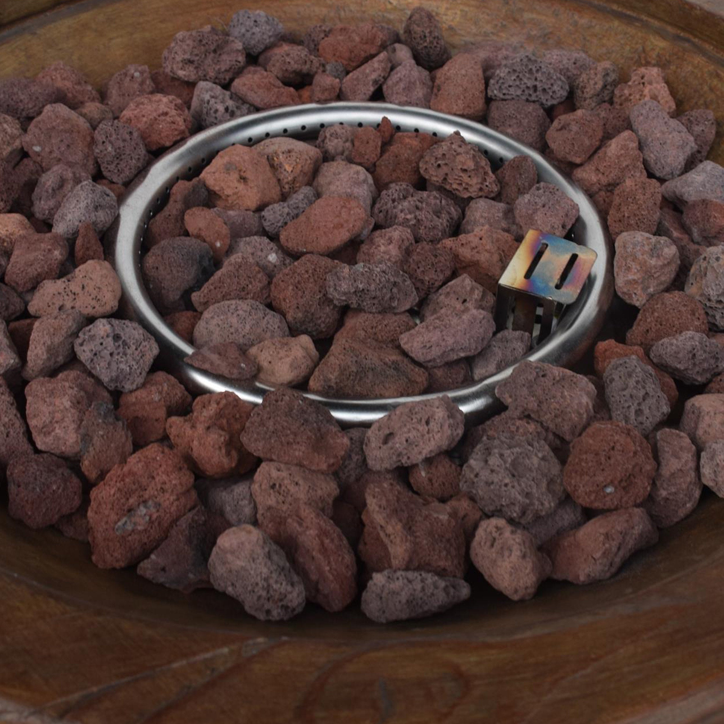 Alora 25-Inch Round 40K BTU Liquid Propance Concrete Fire Pit