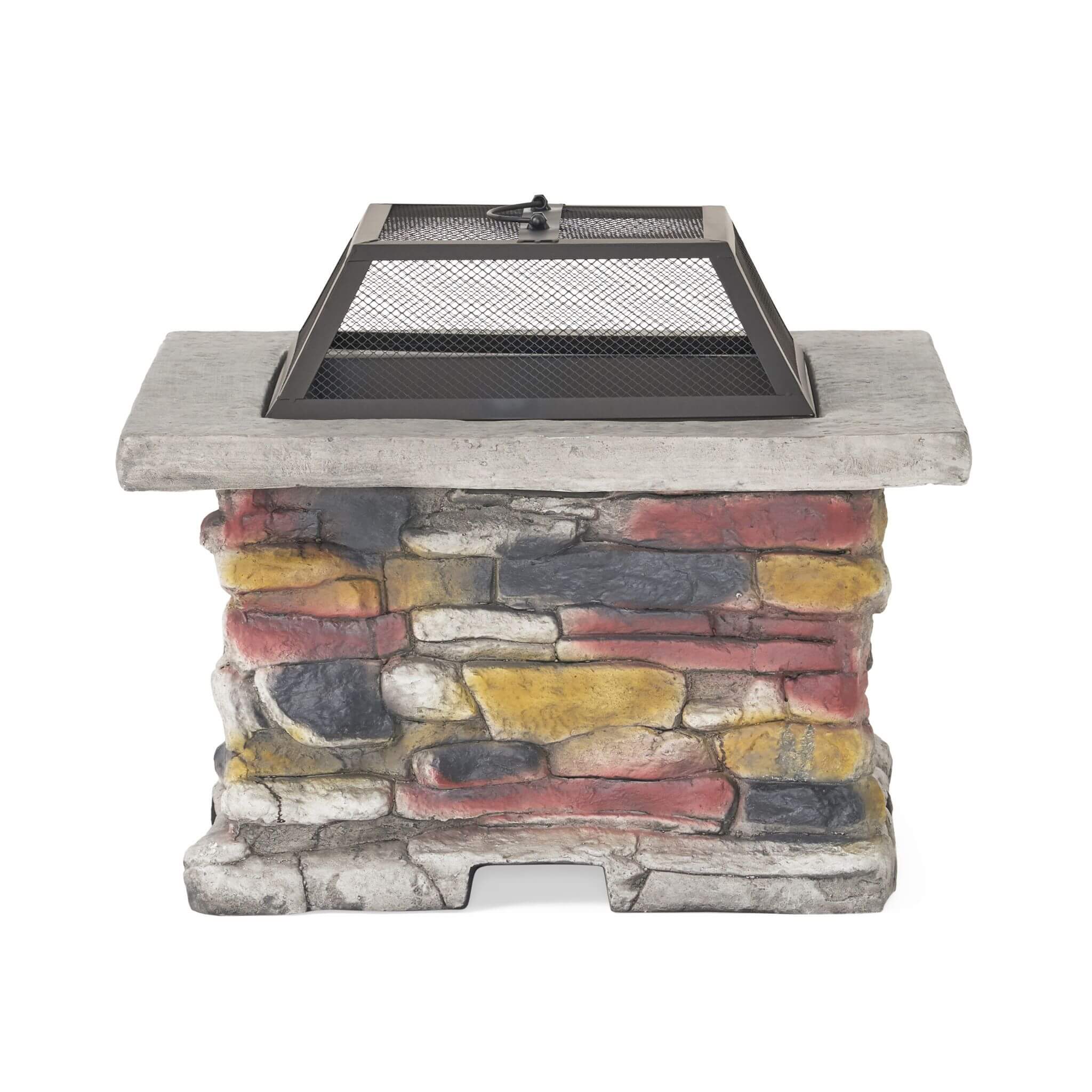 Alora 28-Inch Premium Outdoor Wood Burning Magnesium Oxide Fire Pit With Lid