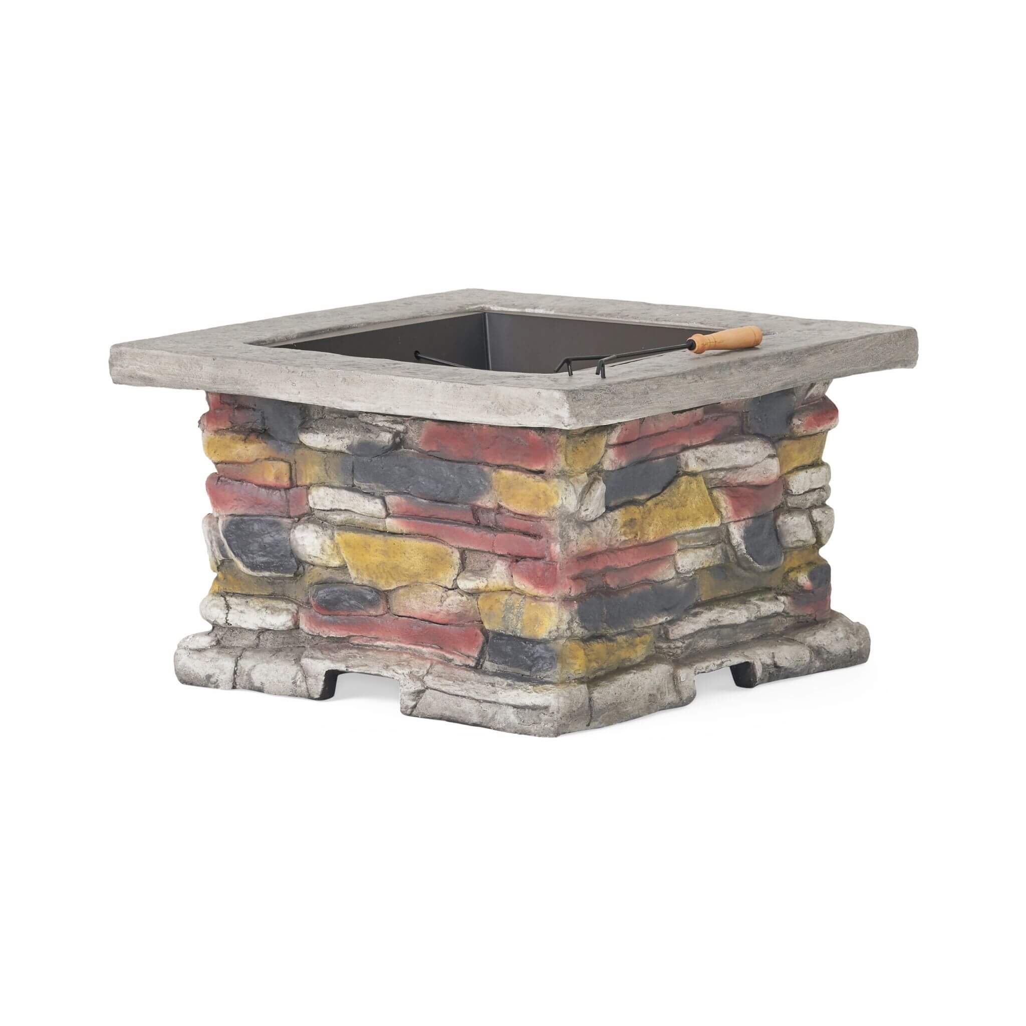 Alora 28-Inch Premium Outdoor Wood Burning Magnesium Oxide Fire Pit With Lid