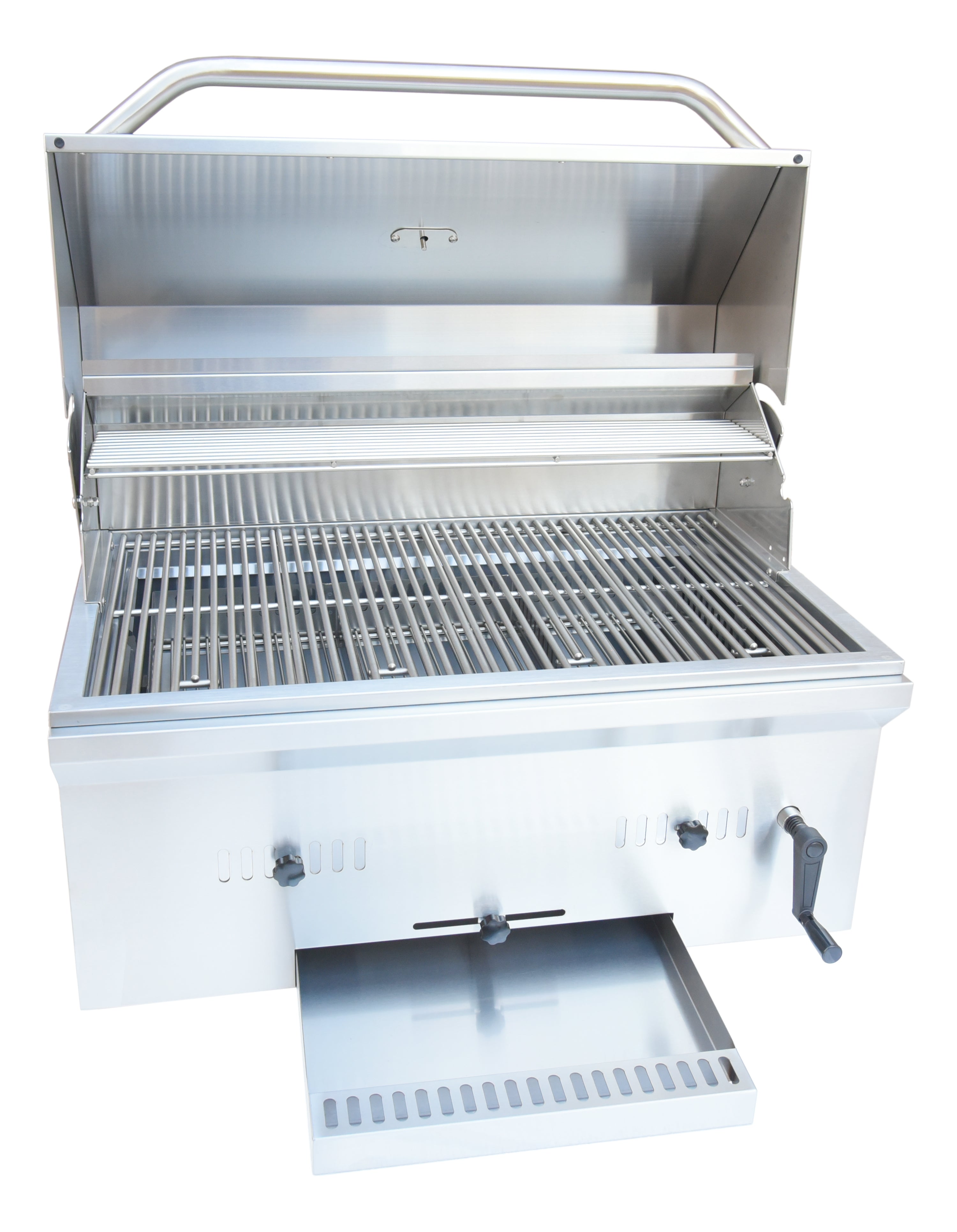 Kokomo Grills 32” Built-In Stainless Steel Charcoal BBQ Grill with Temperature Gauge