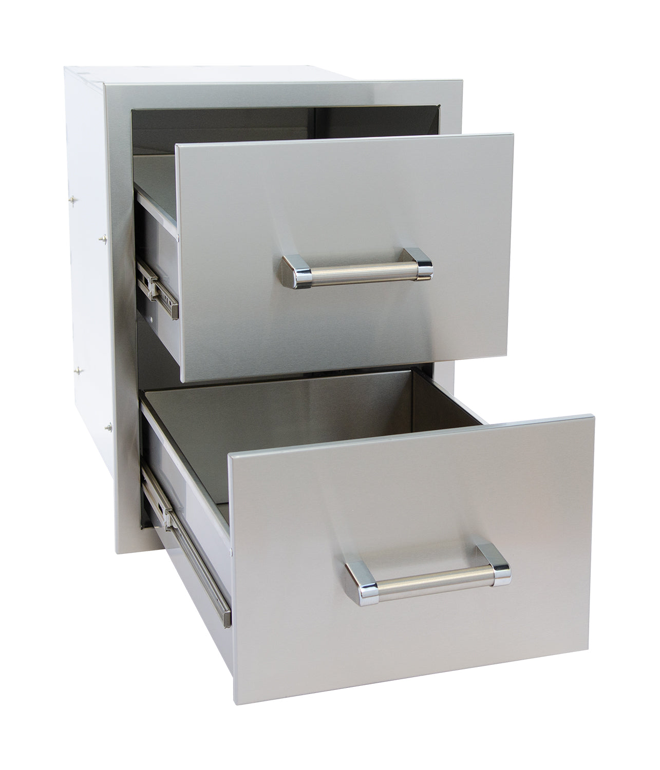 Kokomo Grills Stainless Steel Built-In Double Drawer with Easy Glides & Bar Handles