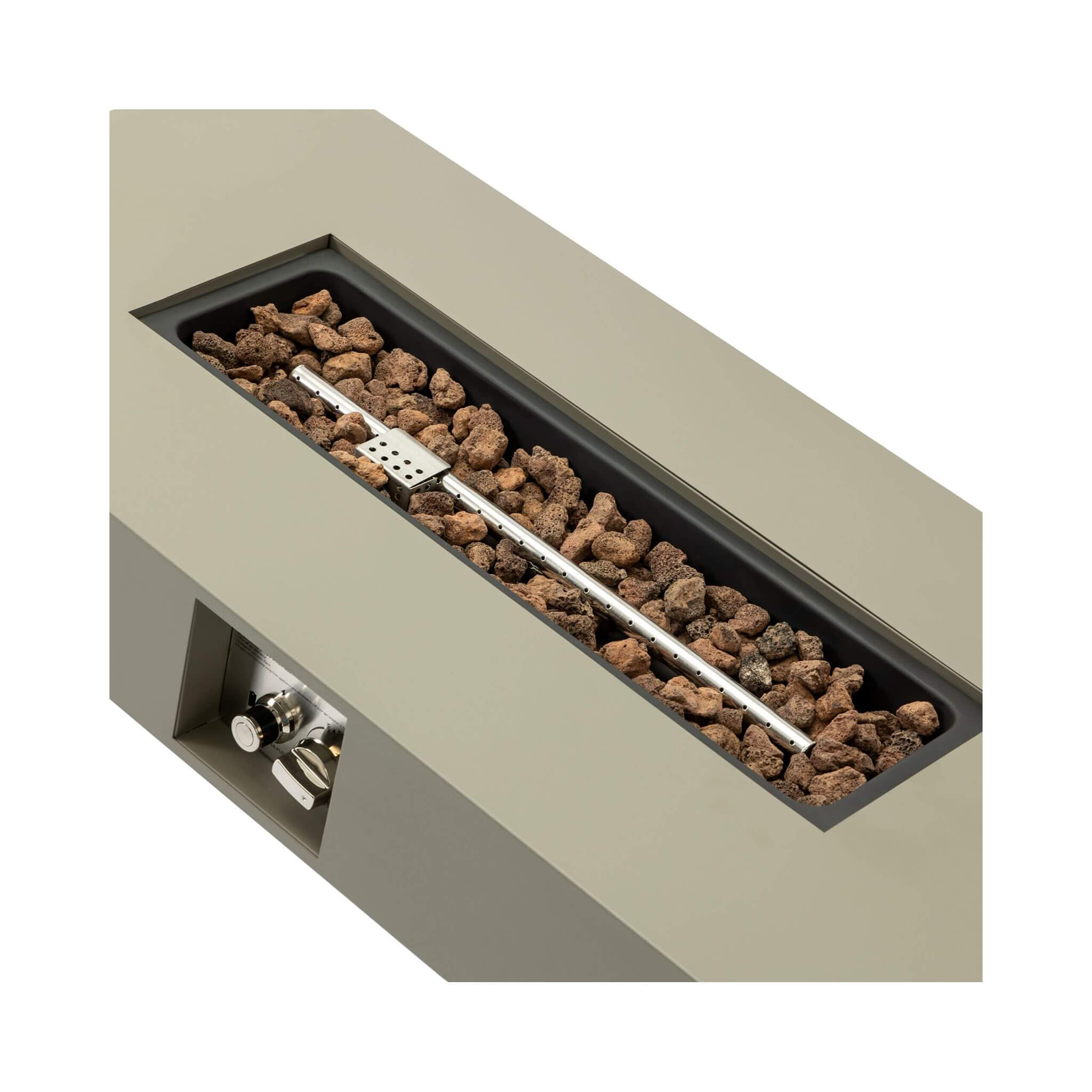 Alora 42-Inch 50K BTU Iron Liquid Propane Fire Pit Table With Glass Stones