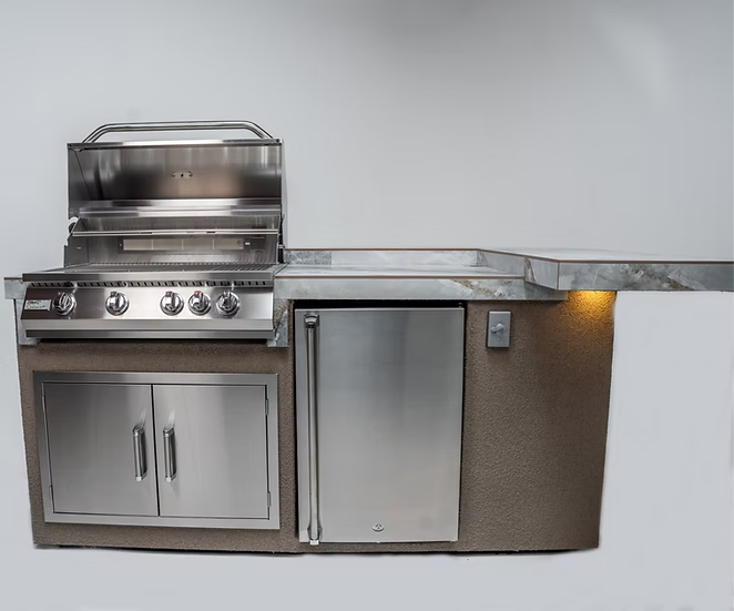 Kokomo Grills St. John 7β6β Outdoor Kitchen Island with H-Bar