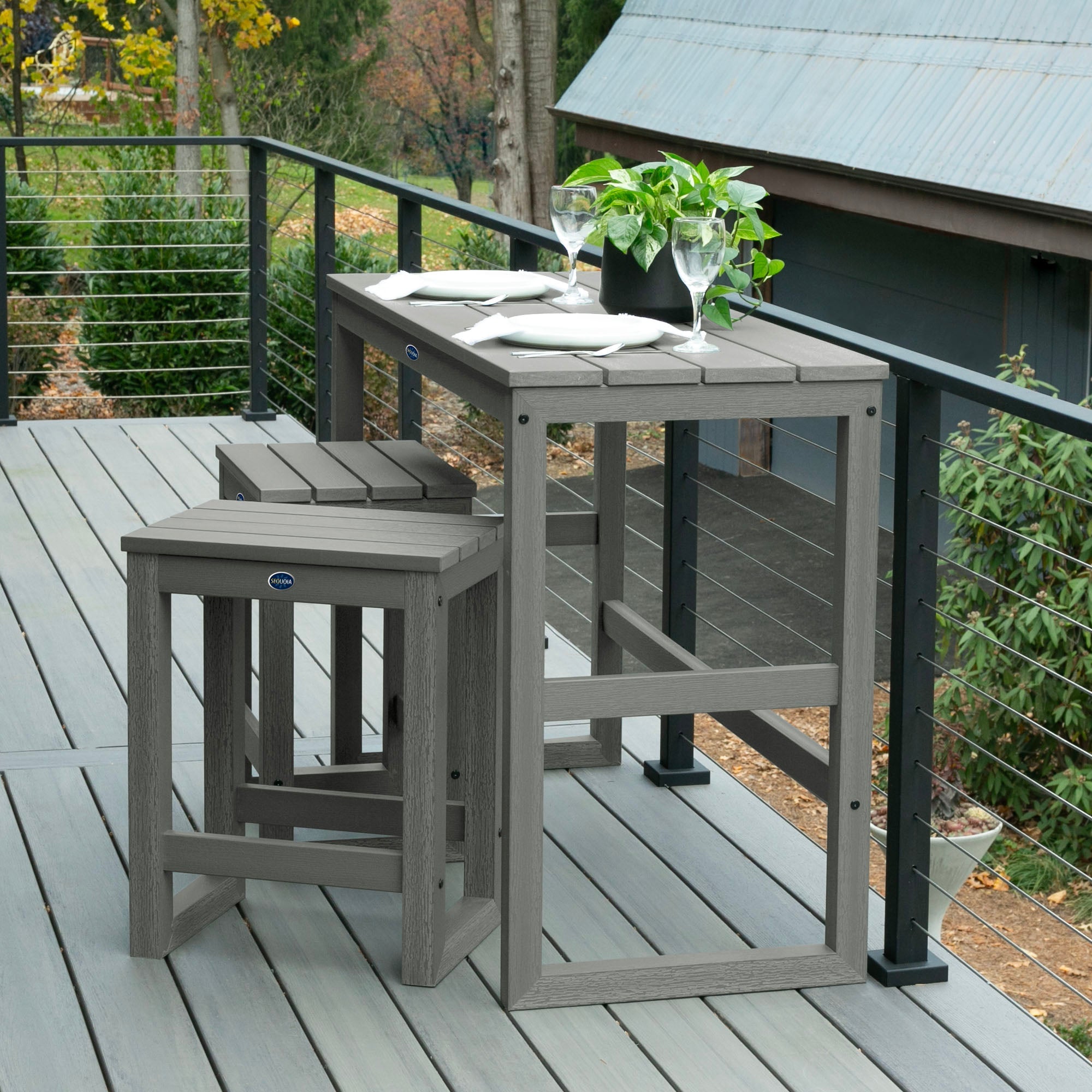 Sequoia Outdoor Granite Hills Counter Height Balcony Set