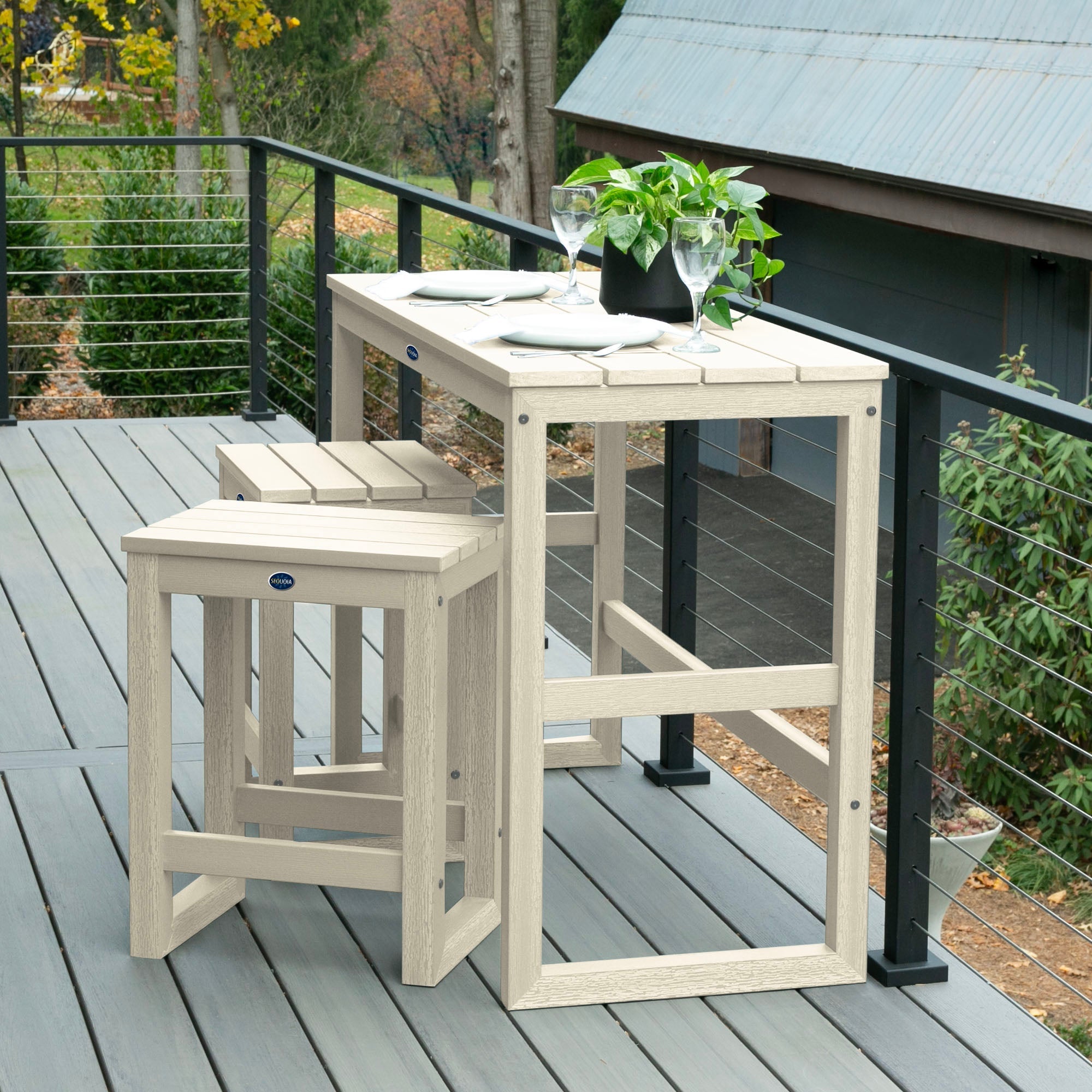 Sequoia Outdoor Granite Hills Counter Height Balcony Set
