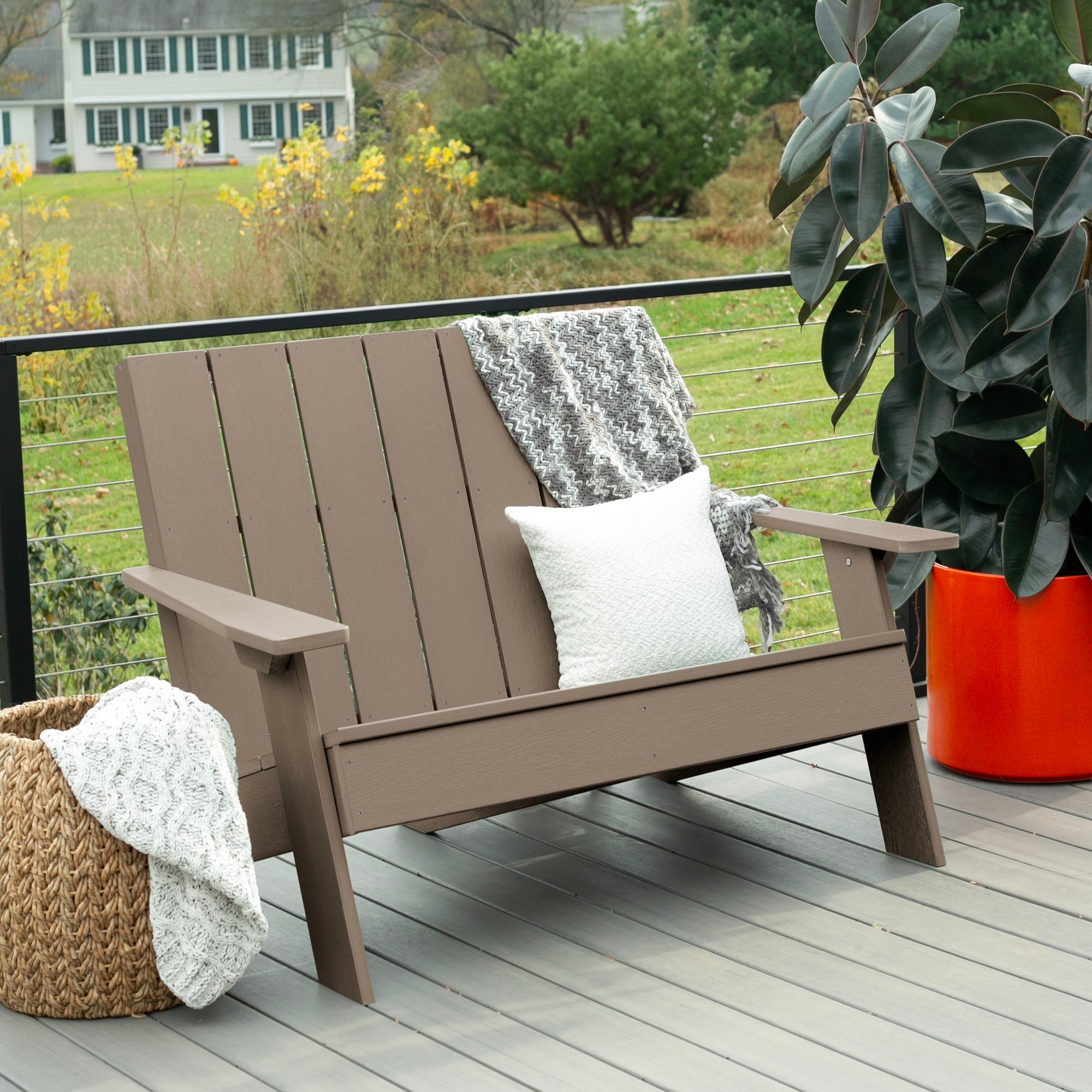Sequoia Outdoor Granite Hills Double Wide Modern Adirondack Chair