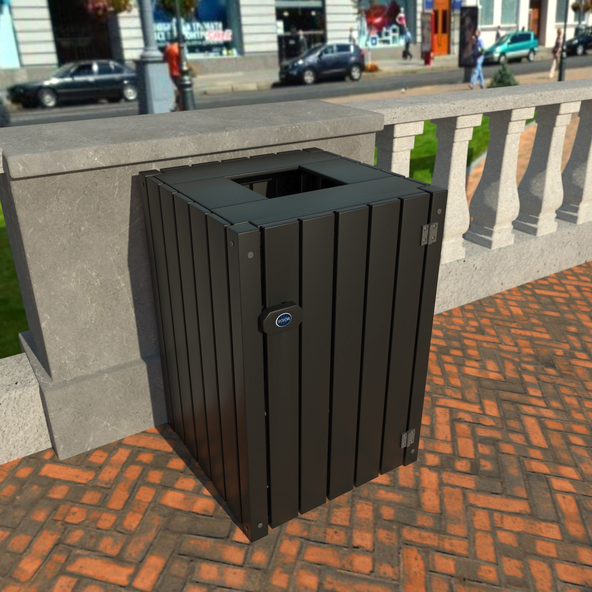 Sequoia Outdoor Commercial Trash Can