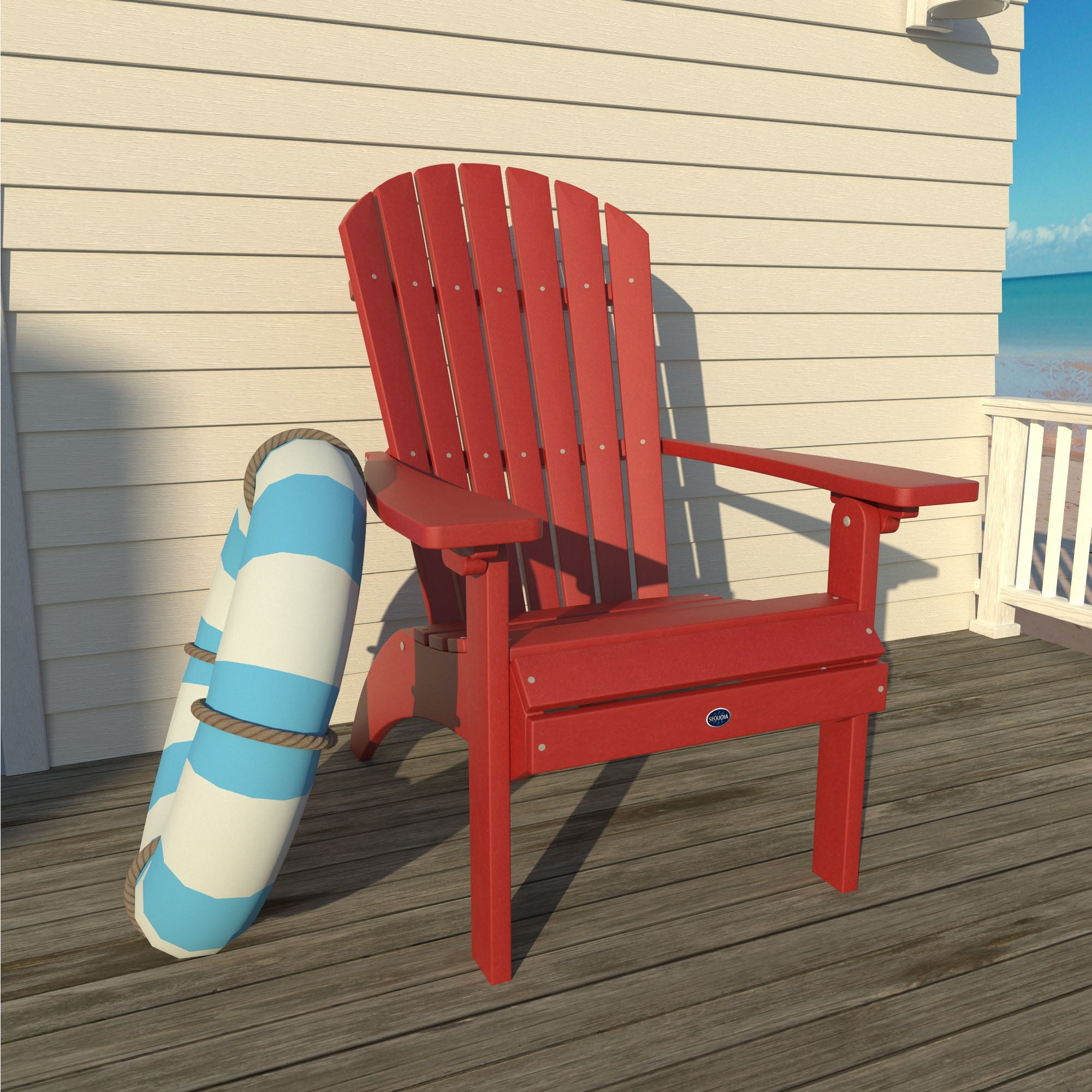 Sequoia Outdoor Sunrise Coast Traditional Comfort Height Adirondack Chair