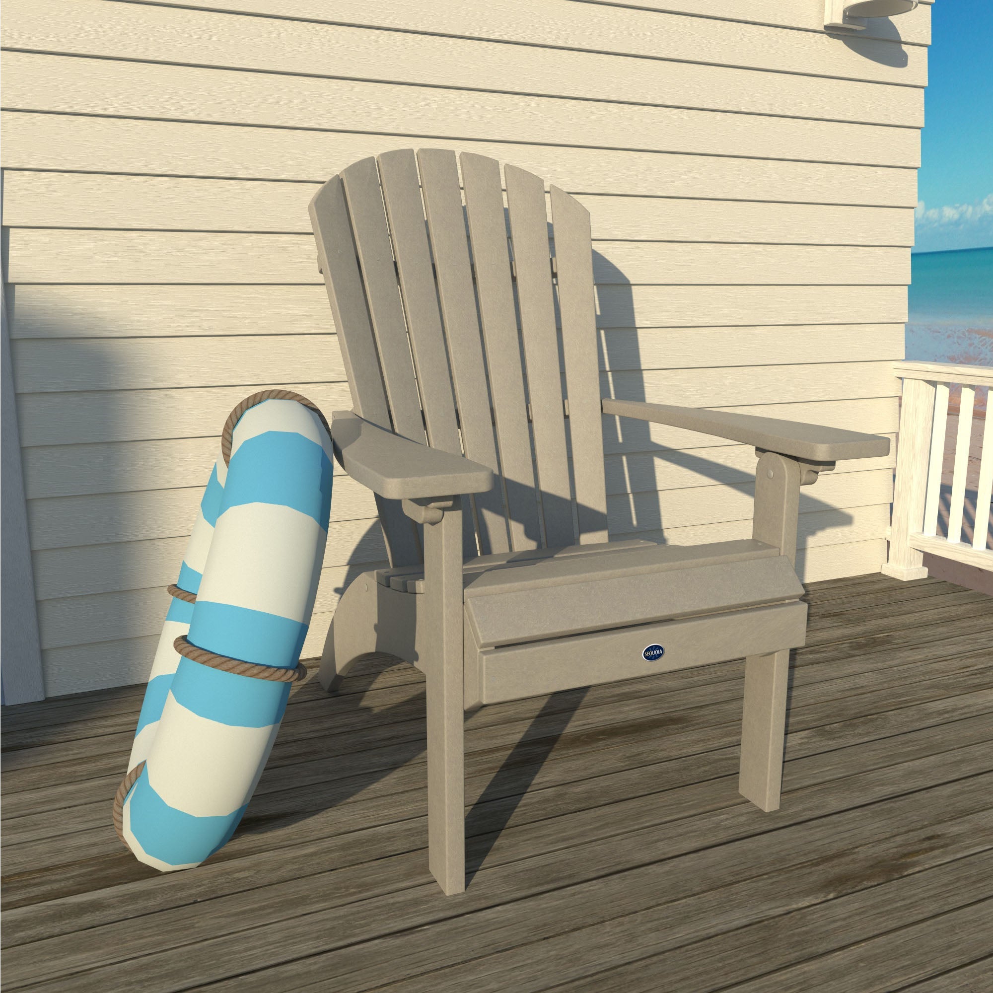 Sequoia Outdoor Sunrise Coast Traditional Comfort Height Adirondack Chair