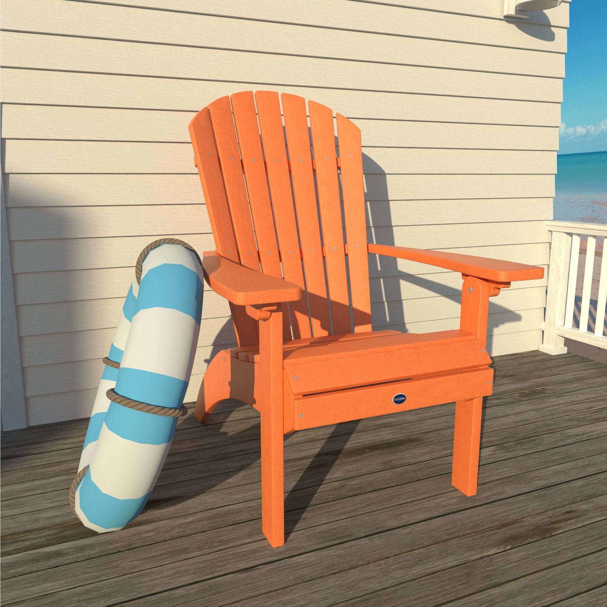 Sequoia Outdoor Sunrise Coast Traditional Comfort Height Adirondack Chair