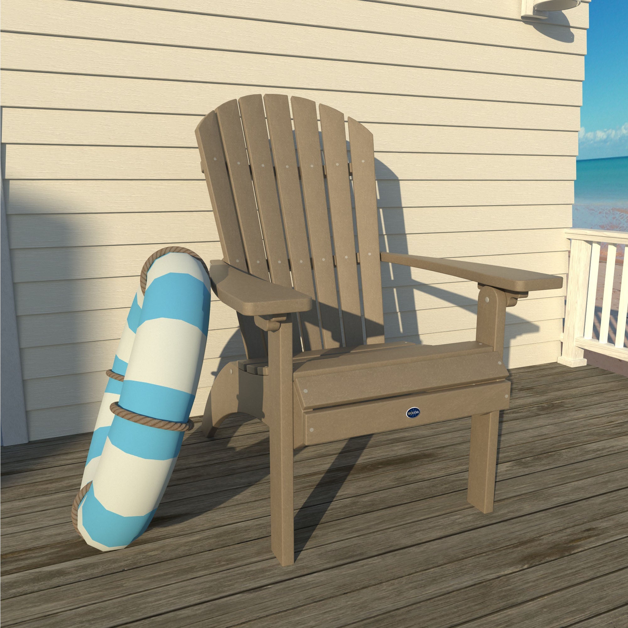 Sequoia Outdoor Sunrise Coast Traditional Comfort Height Adirondack Chair