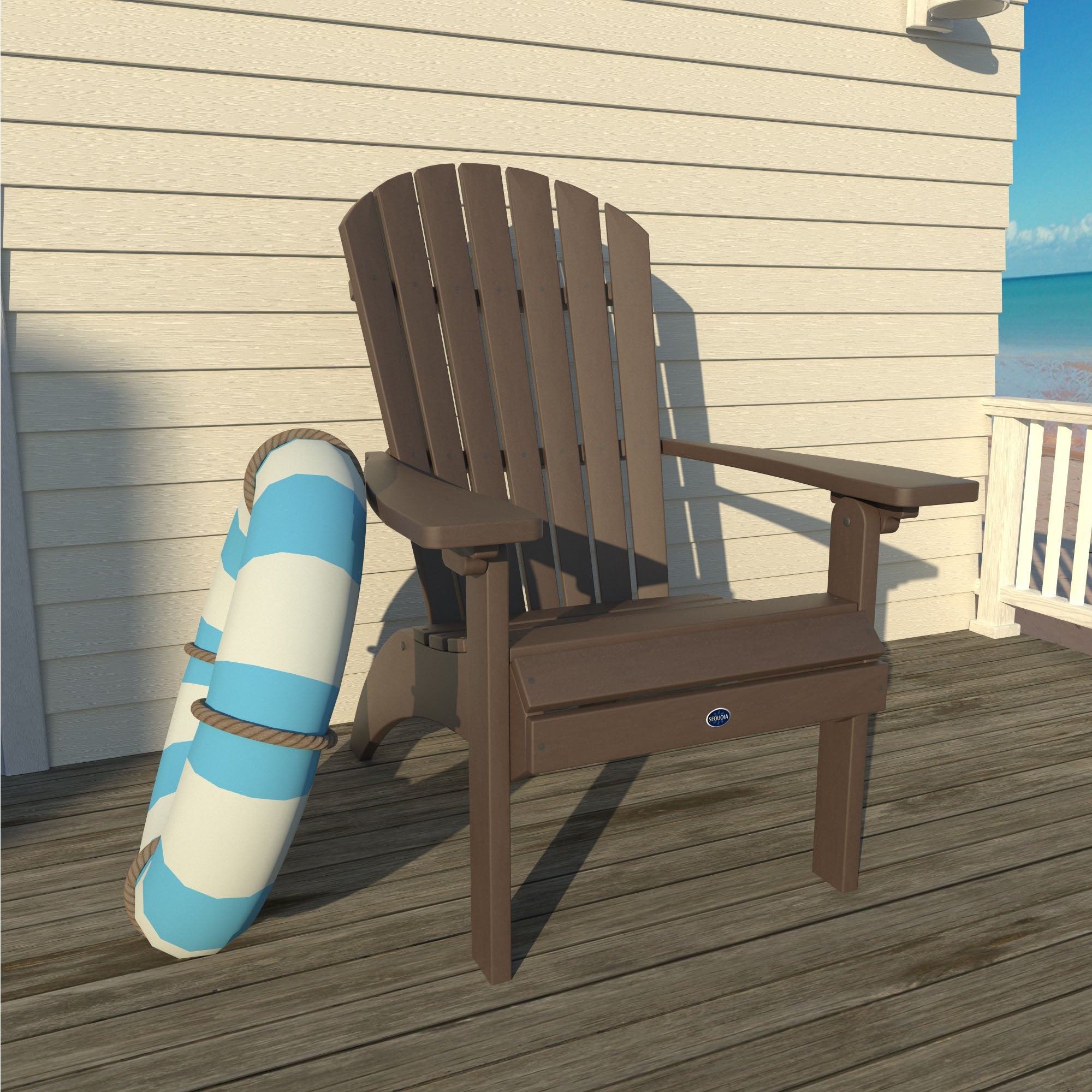 Sequoia Outdoor Sunrise Coast Traditional Comfort Height Adirondack Chair
