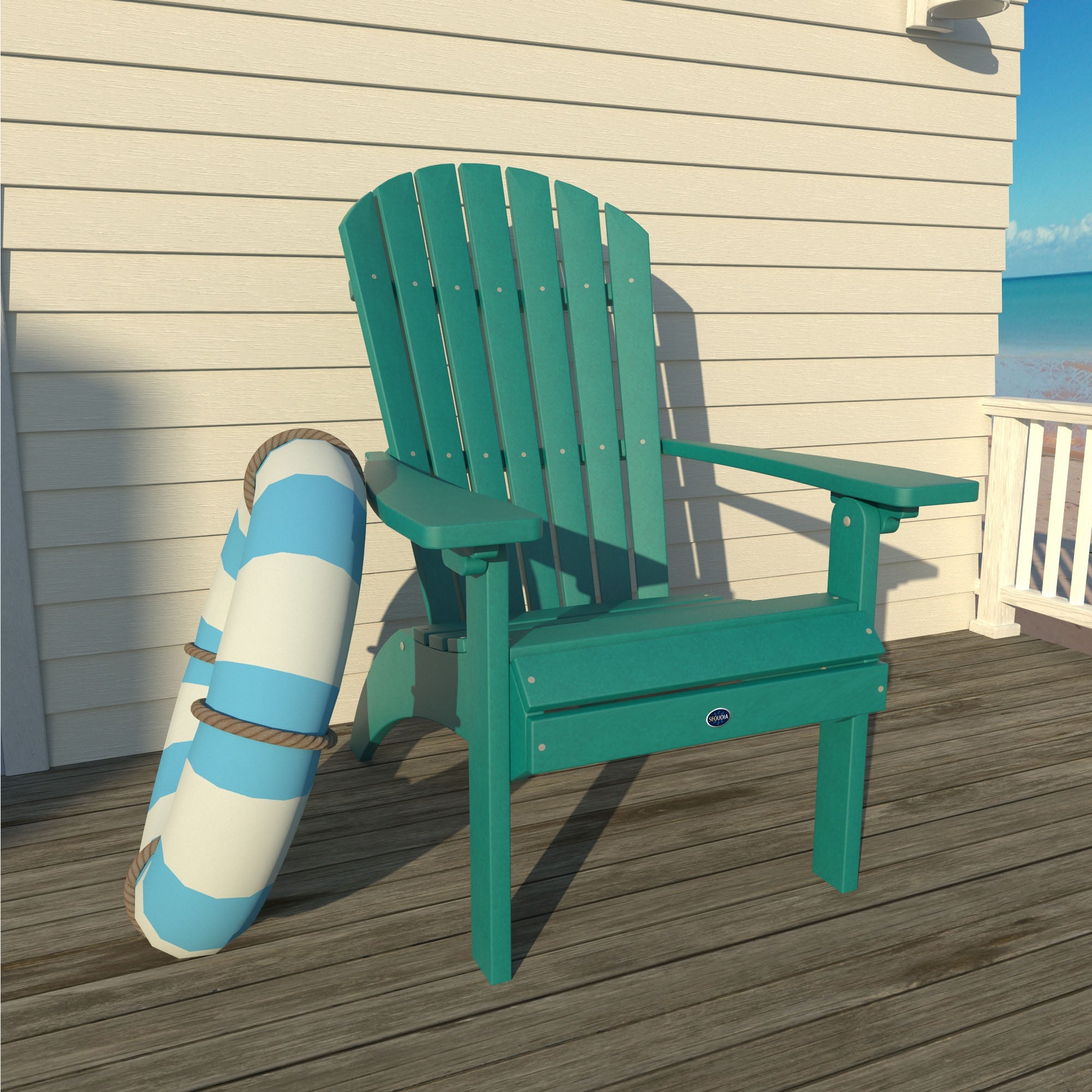 Sequoia Outdoor Sunrise Coast Traditional Comfort Height Adirondack Chair