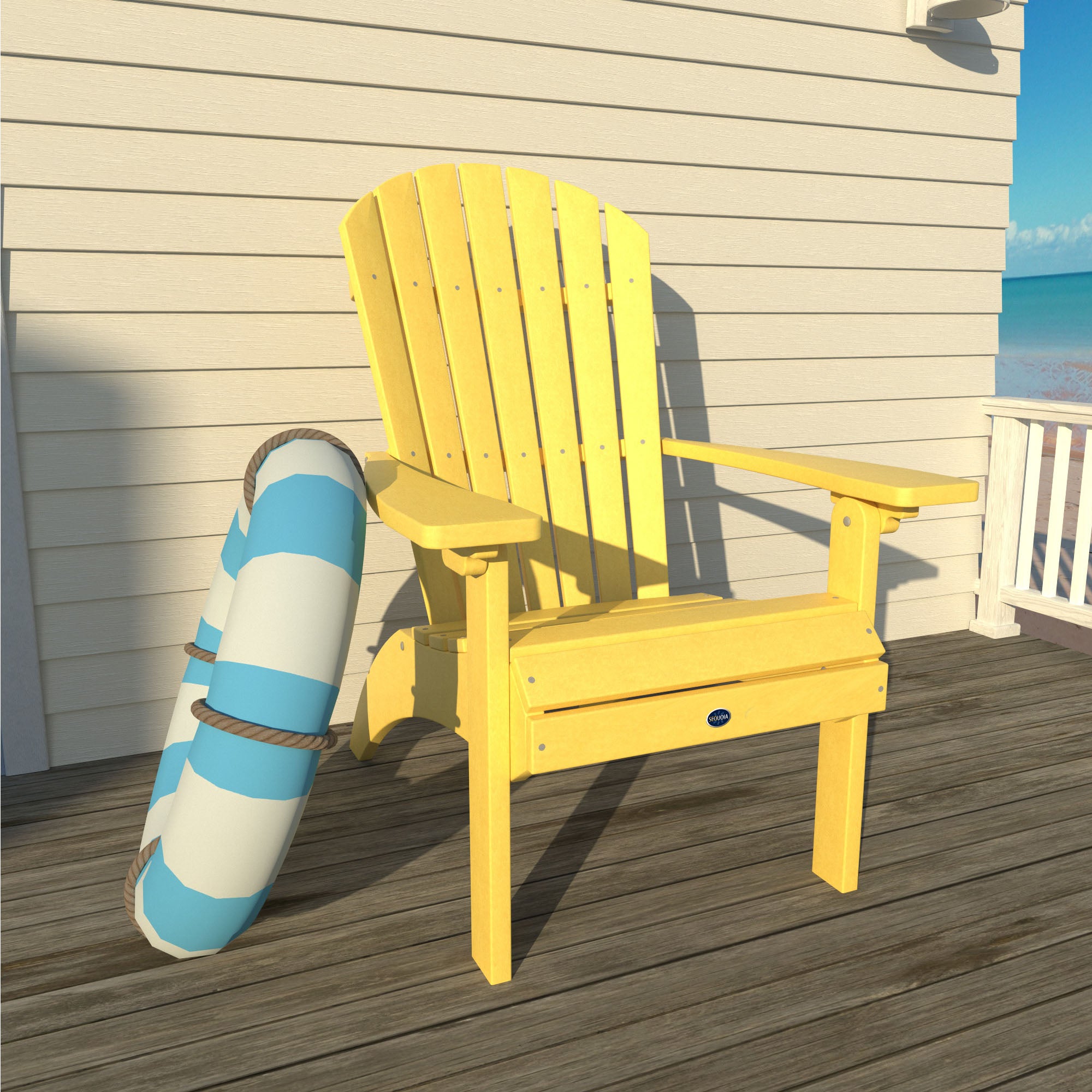 Sequoia Outdoor Sunrise Coast Traditional Comfort Height Adirondack Chair