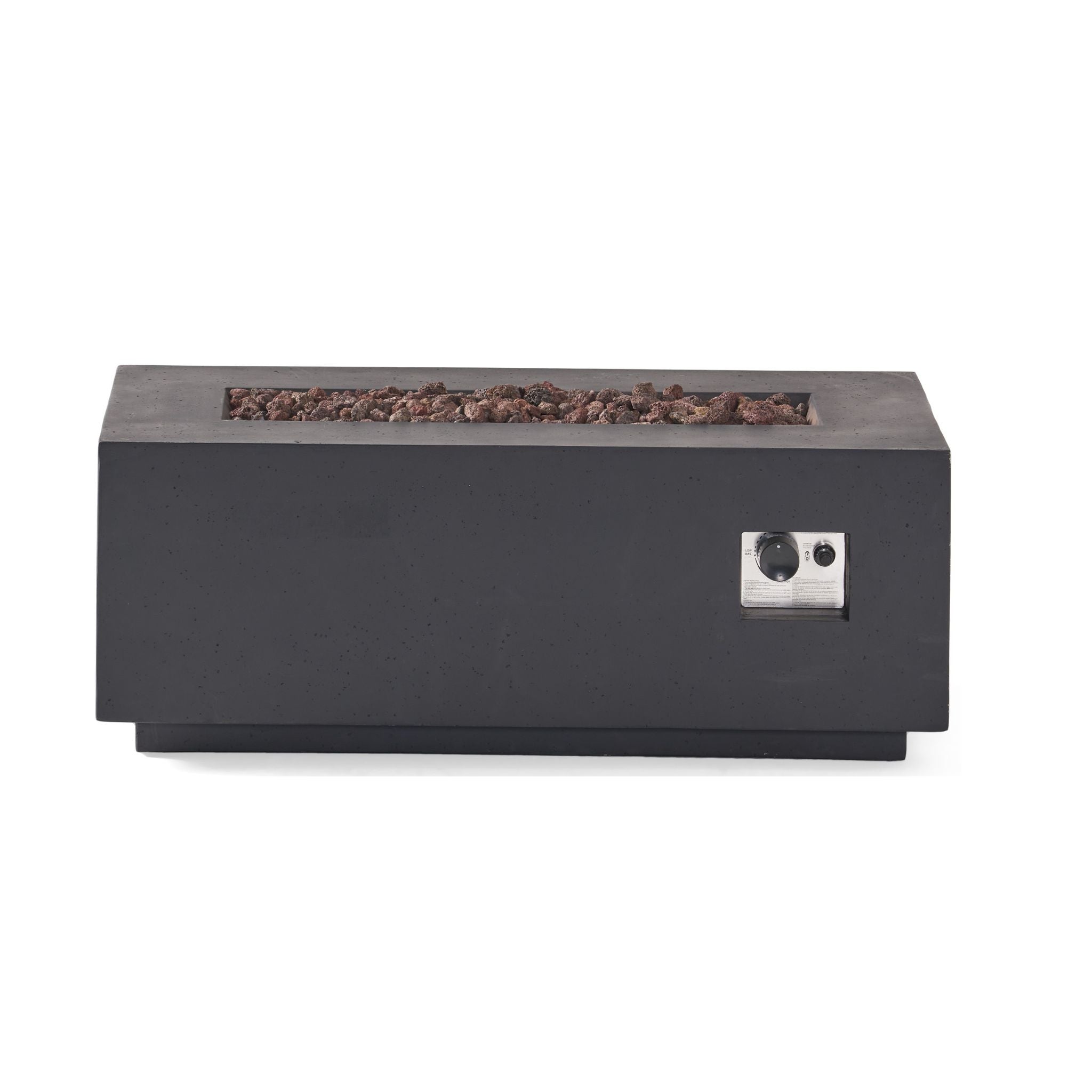Alora Premium Outdoor Contemporary 40K BTU Rectangular Propane Gas Fire Pit Table