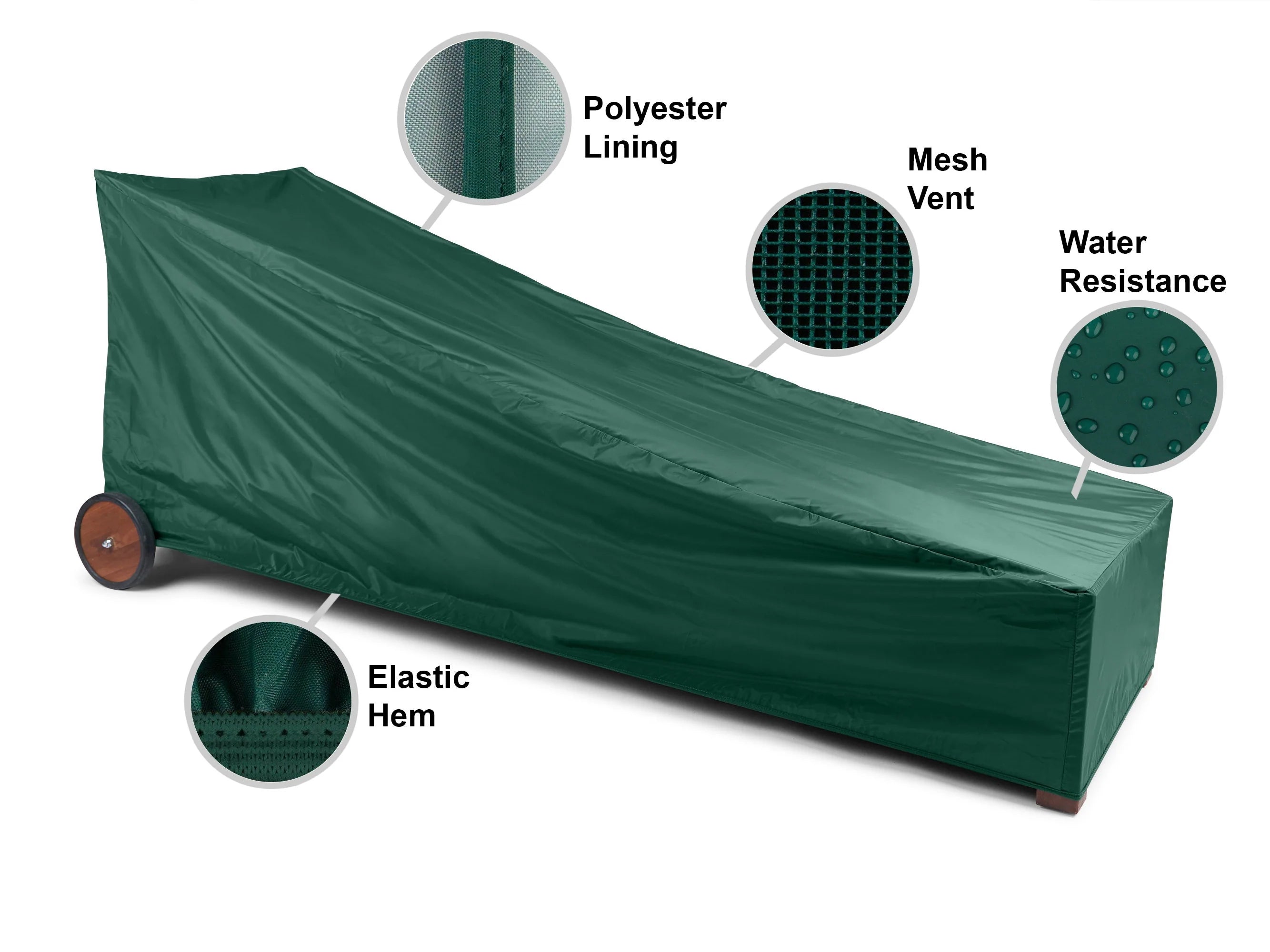 Coverstore Covermates Classic Outdoor Chaise Lounge Cover - Hunter Green