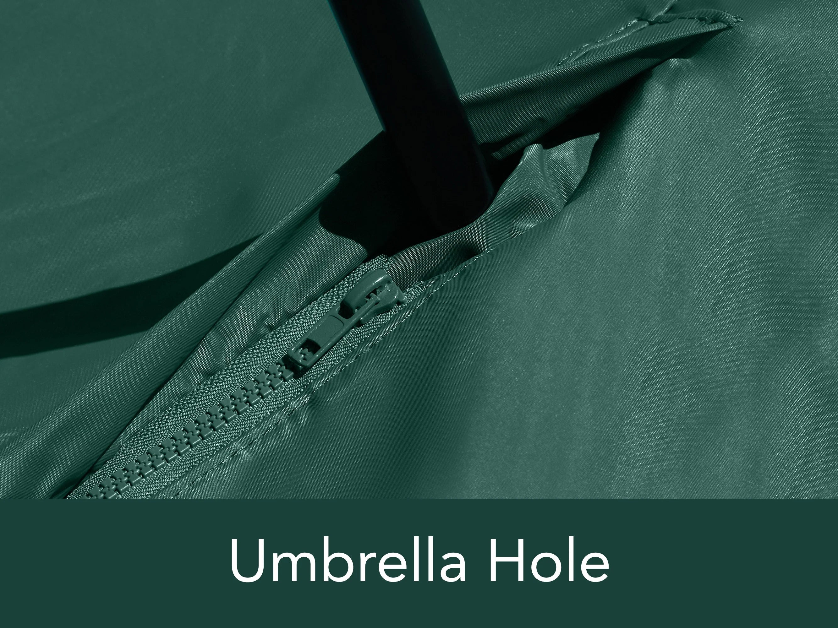 Coverstore Covermates Classic Rectangular Dining Table & Chair Set Cover (with Umbrella Hole) - Hunter Green