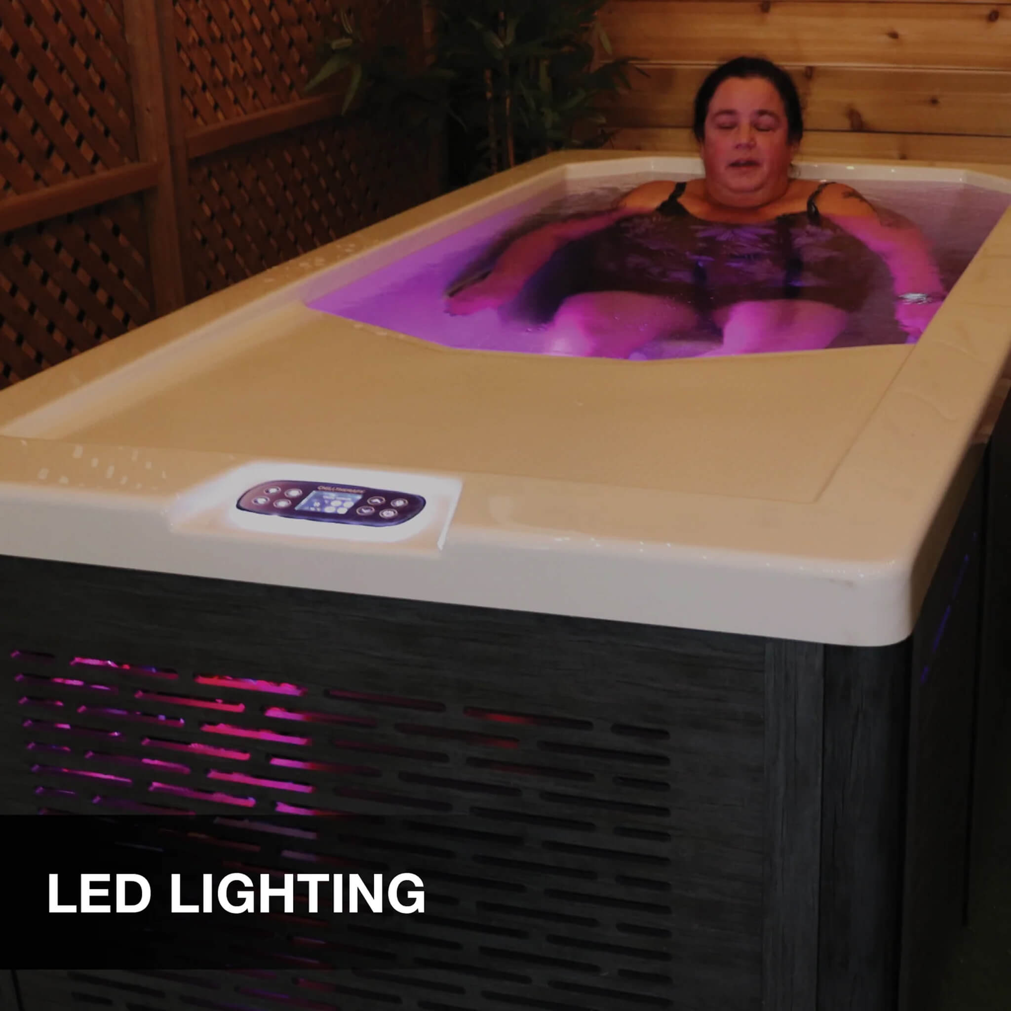 CSC 1000 Premium Cold Plunge Spa Tub With Built-In Ozone And Multi-Coloured Exterior Lighting