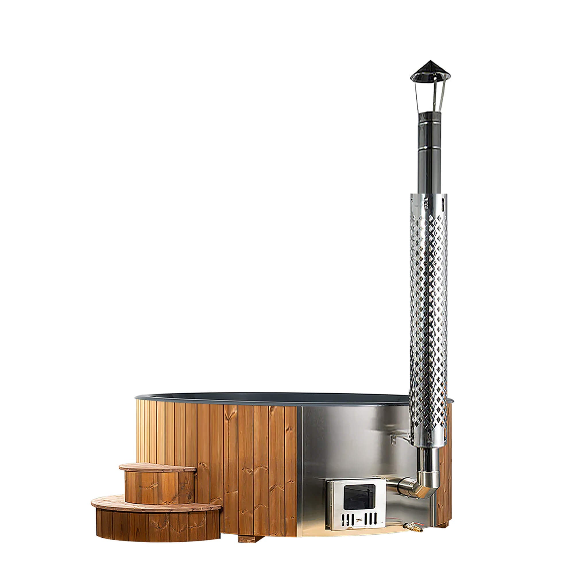 SaunaLife Model S4N Premium 6-Person Home Wood-Burning Hot Tub
