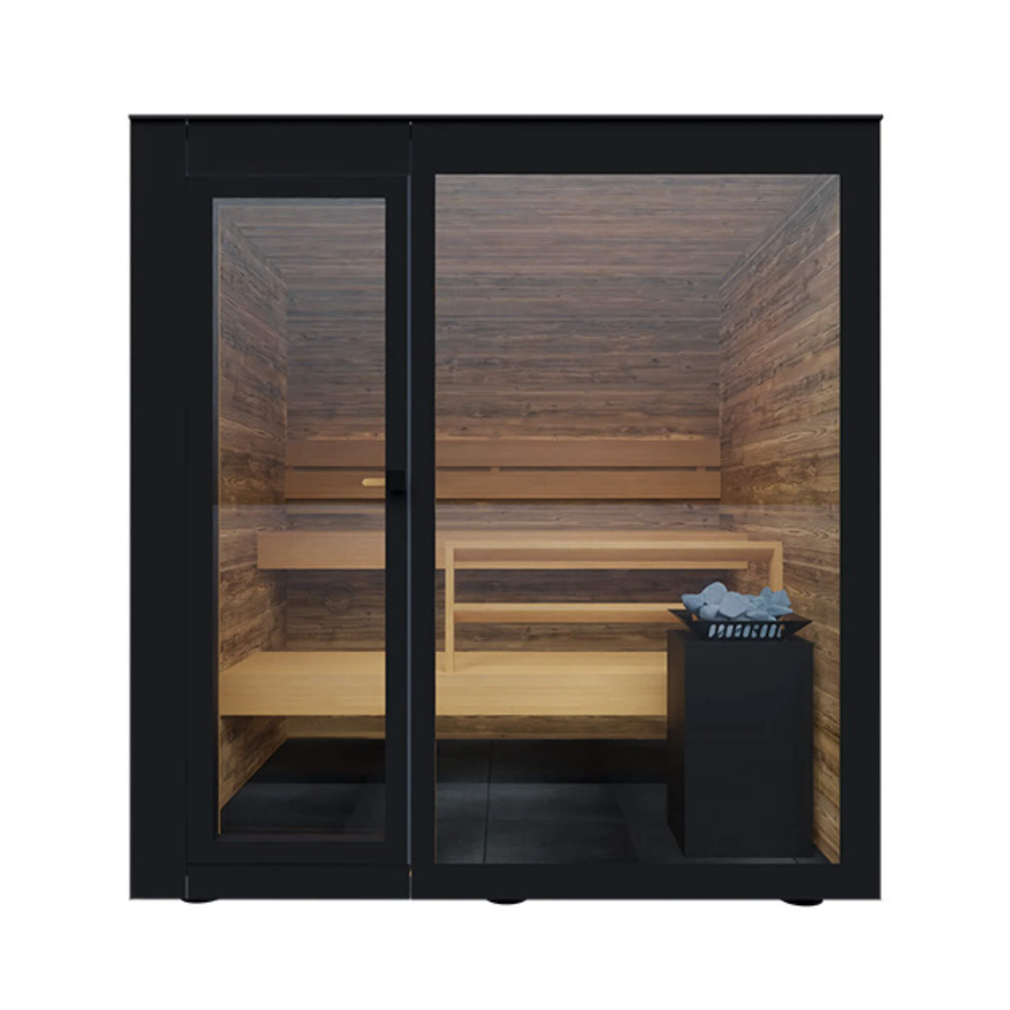 ThermaSol Spectra 4-Person Fully-Assembled Outdoor Sauna Cabin