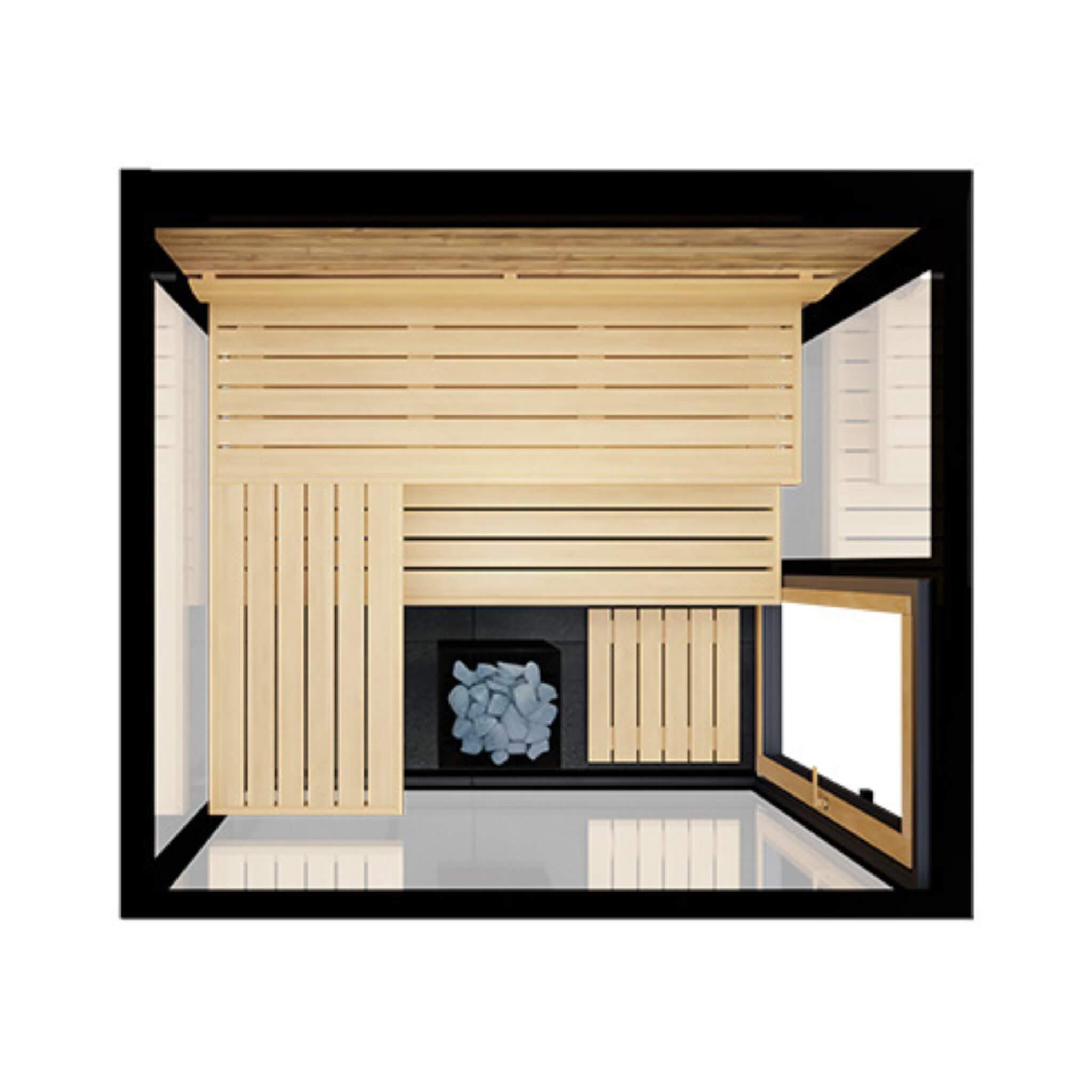 ThermaSol Vue 4-Person Outdoor Mirrored Glass Sauna