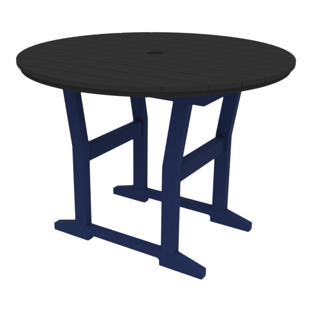 Seaside Casual Coastline Café Round Dining Table