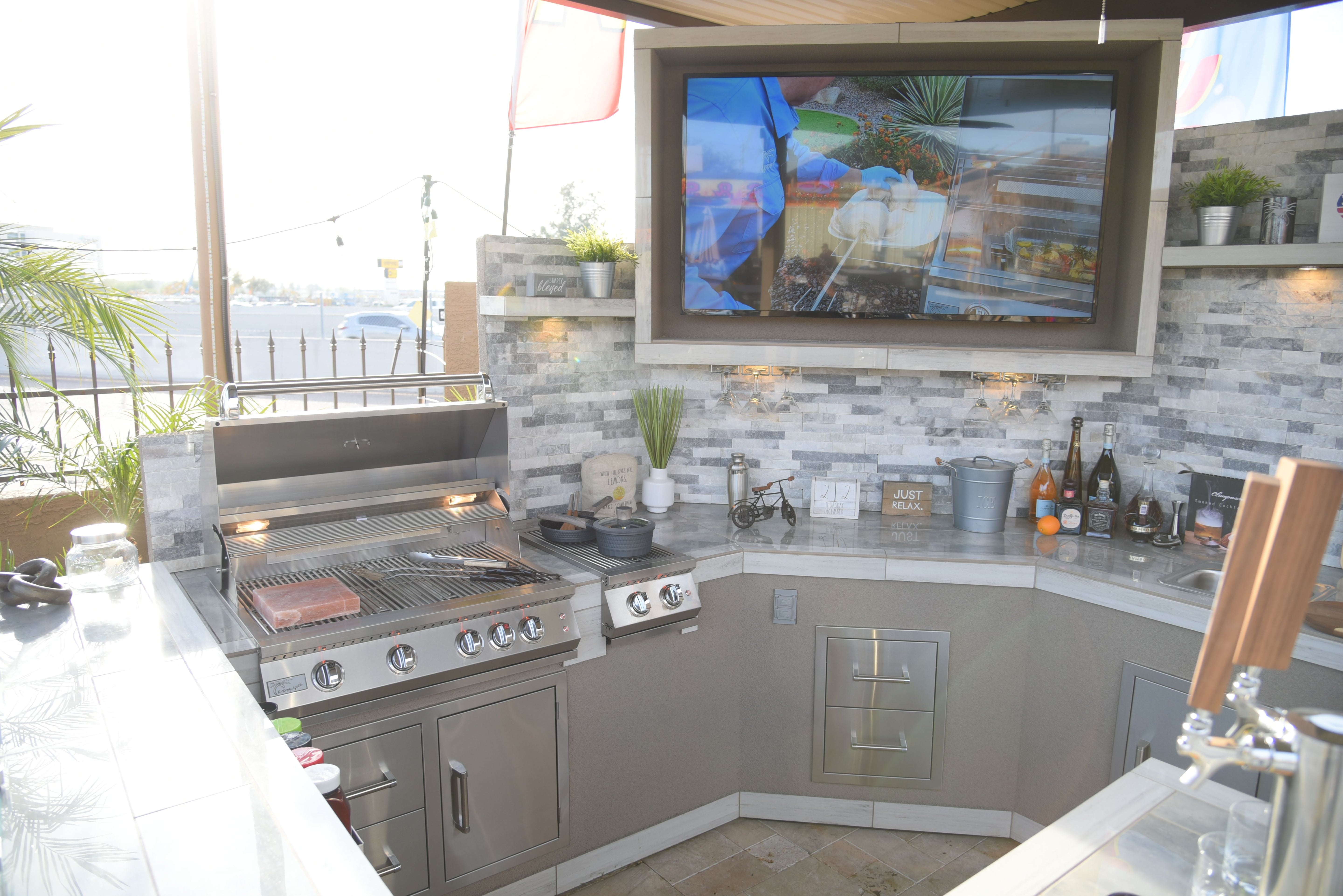Kokomo Grills Stainless Steel Built-In Double Drawer with Easy Glides & Bar Handles
