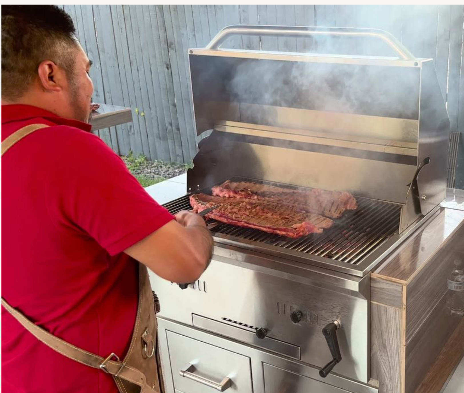 Kokomo Grills 32” Built-In Stainless Steel Charcoal BBQ Grill with Temperature Gauge