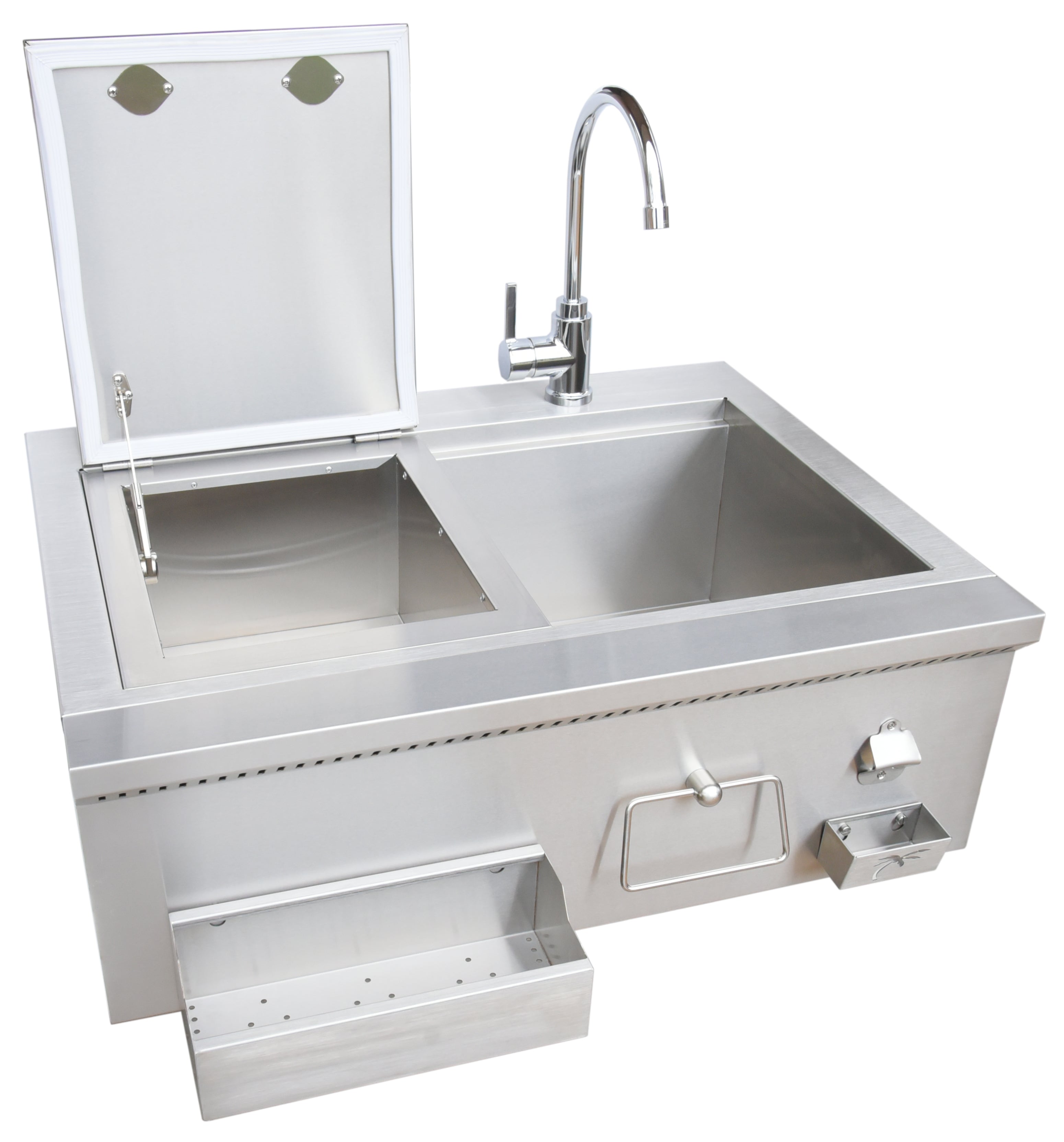 Kokomo Grills Built-In Bartender Cocktail Station with Sink, Bottle Opener, and Ice Chest