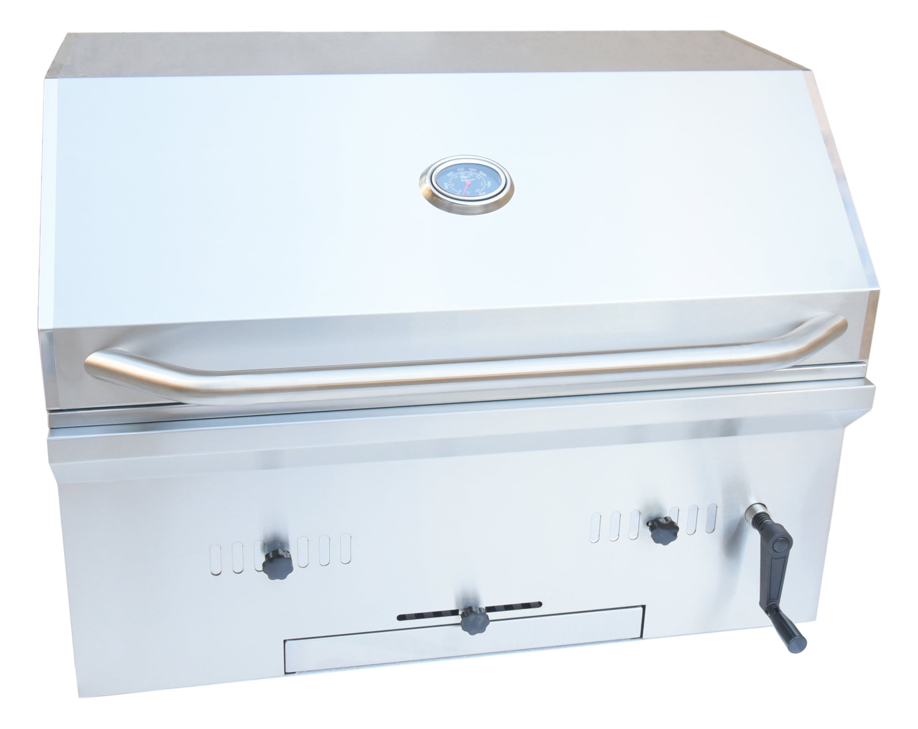 Kokomo Grills 32” Built-In Stainless Steel Charcoal BBQ Grill with Temperature Gauge