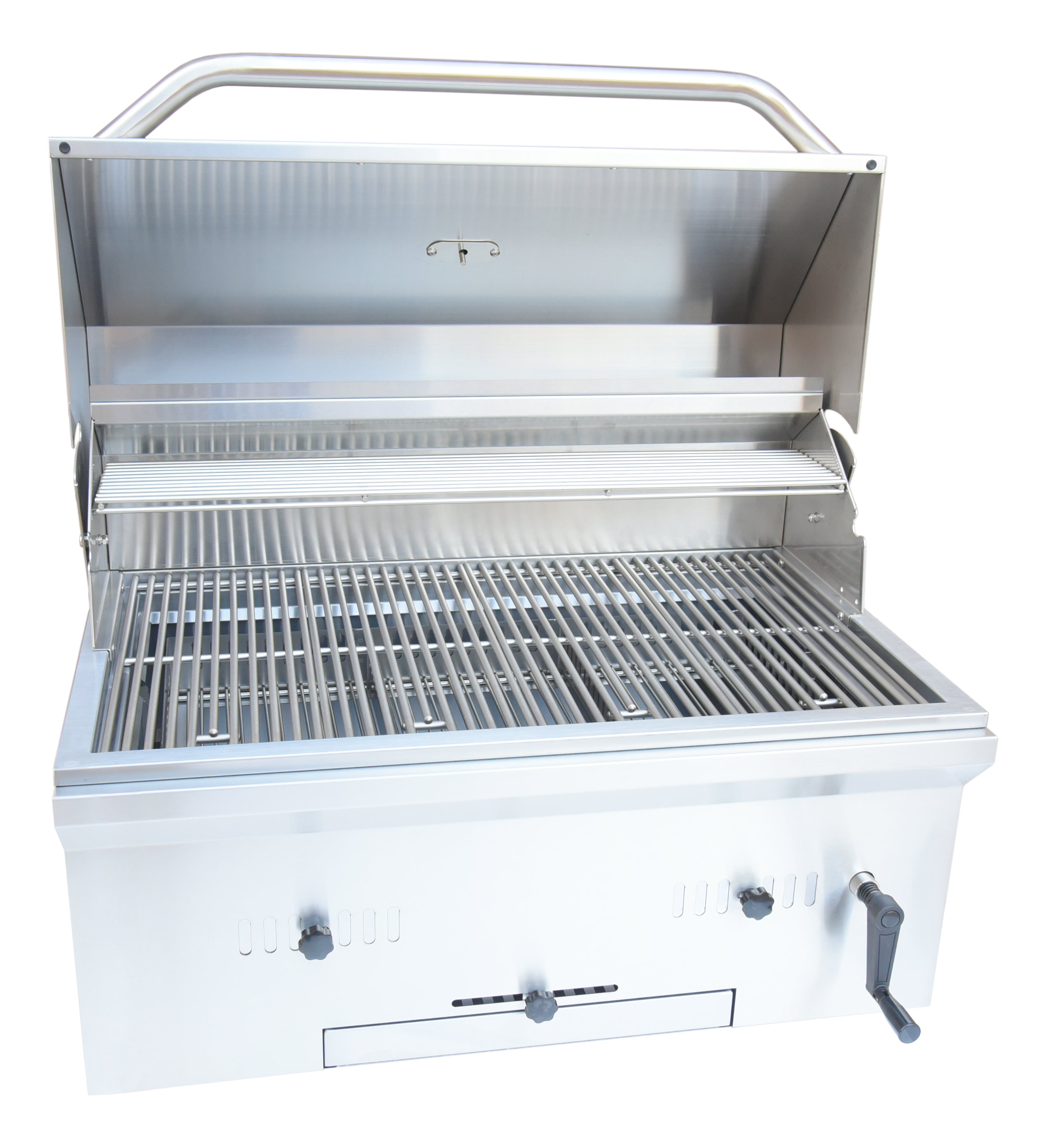Kokomo Grills 32” Built-In Stainless Steel Charcoal BBQ Grill with Temperature Gauge