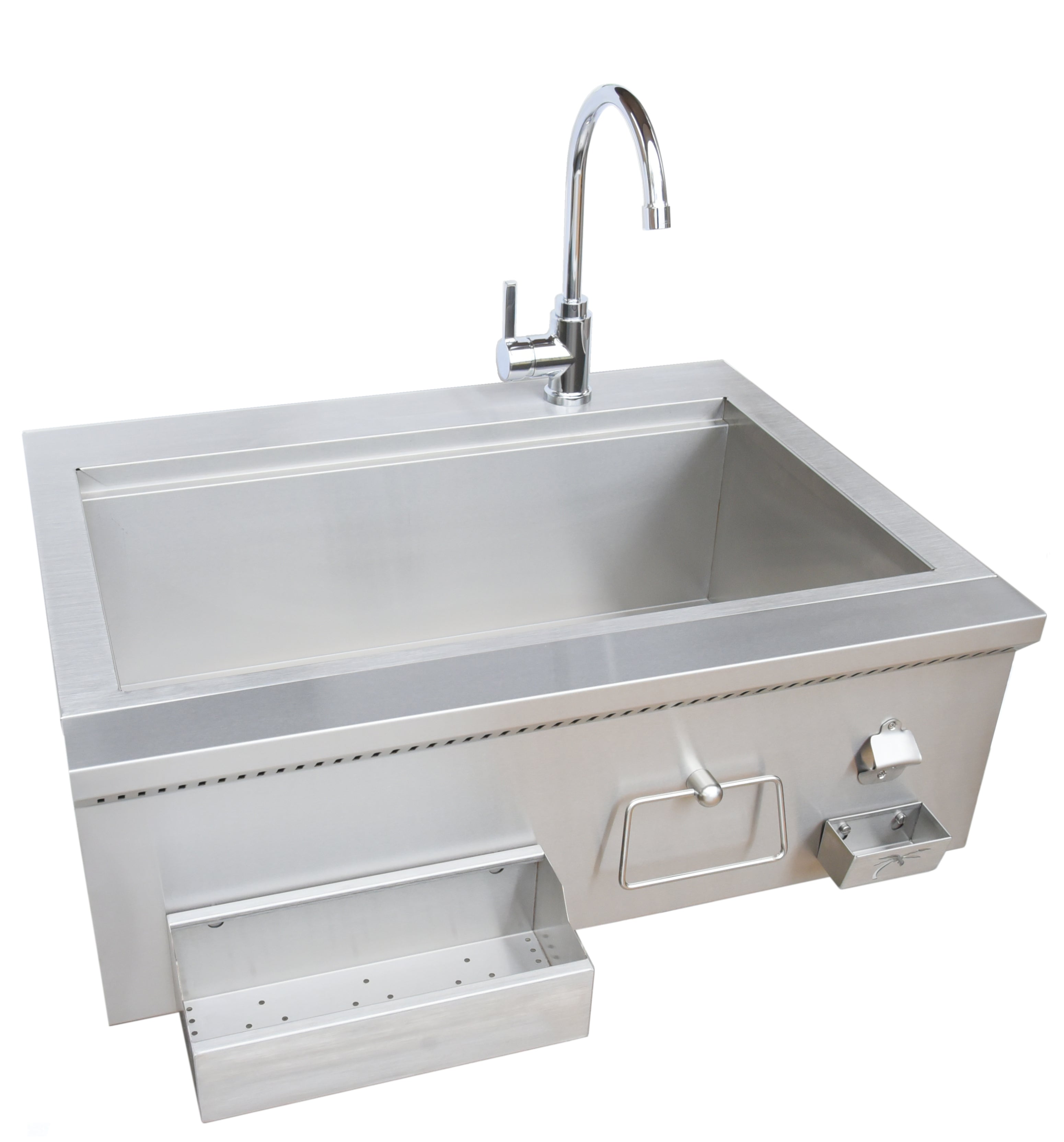 Kokomo Grills Built-In Bartender Cocktail Station with Sink, Bottle Opener, and Ice Chest