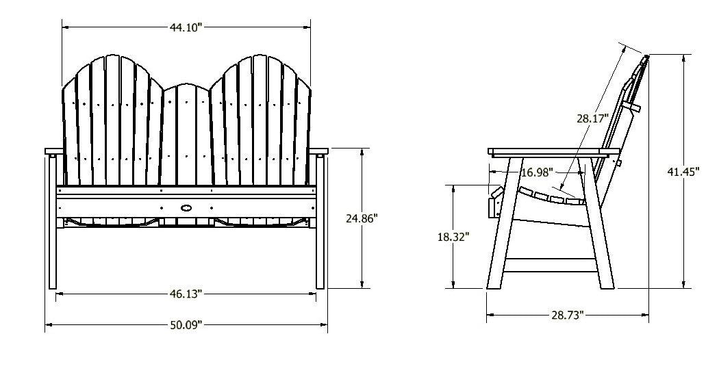 Sequoia Outdoor Lighthouse 4ft Bench