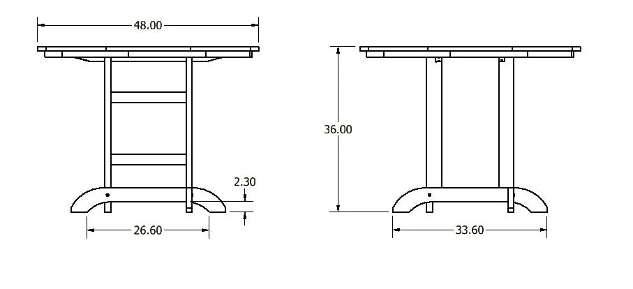 Sequoia Outdoor Homestead 48in Diameter Counter Height Dining Table