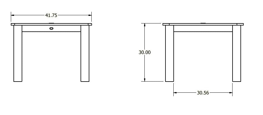 Sequoia Outdoor Homestead Square 42in x 42in Dining Table