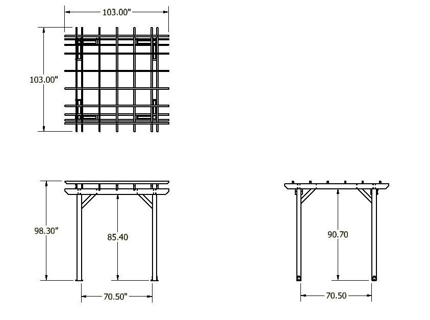 Sequoia Outdoor St. Clair 8x8 Pergola