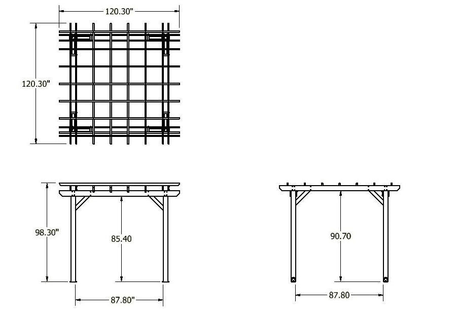 Sequoia Outdoor St. Clair 10x10 Pergola