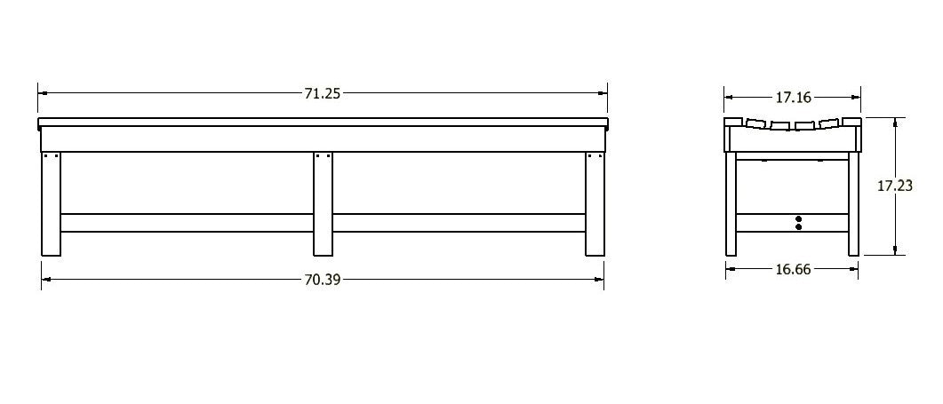 Sequoia Outdoor Blue Ridge 6ft Backless Picnic Bench
