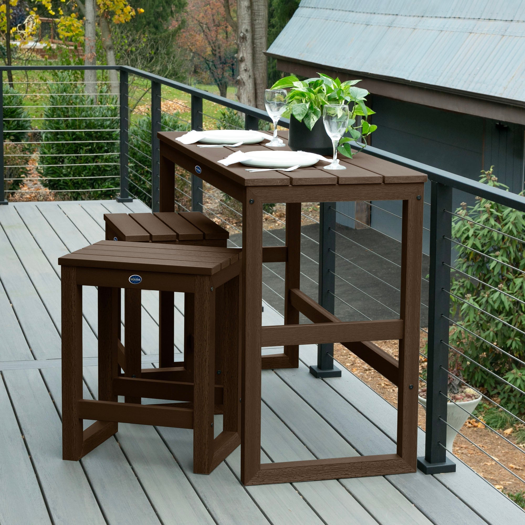 Sequoia Outdoor Granite Hills Counter Height Balcony Set
