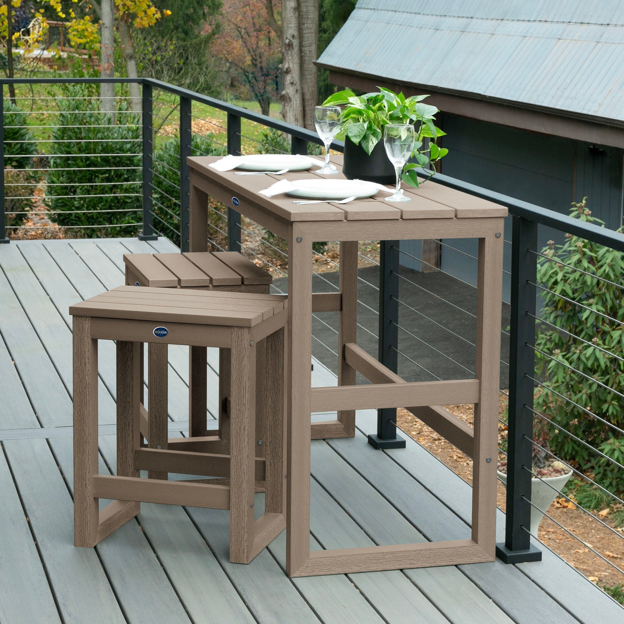 Sequoia Outdoor Granite Hills Counter Height Balcony Set