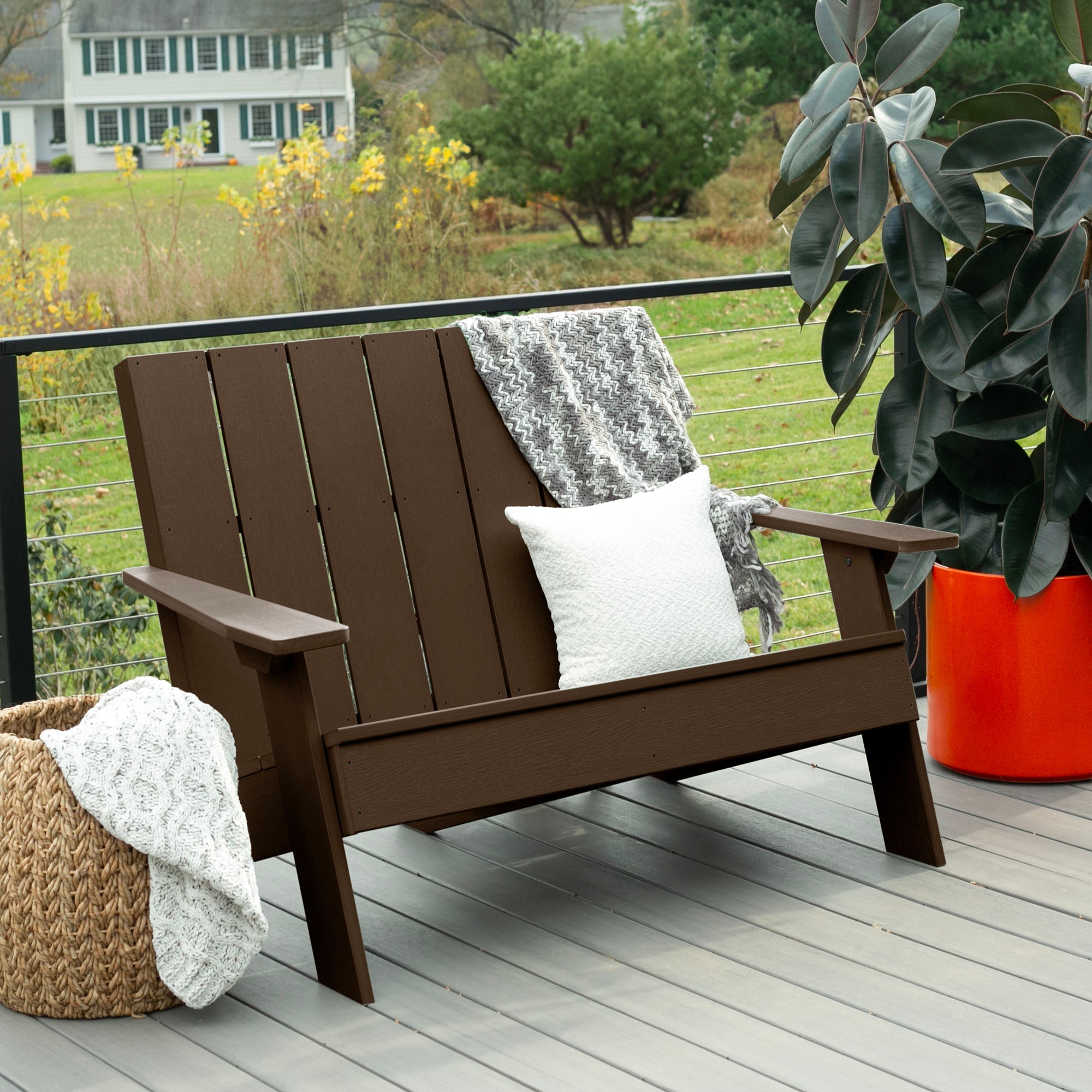 Sequoia Outdoor Granite Hills Double Wide Modern Adirondack Chair