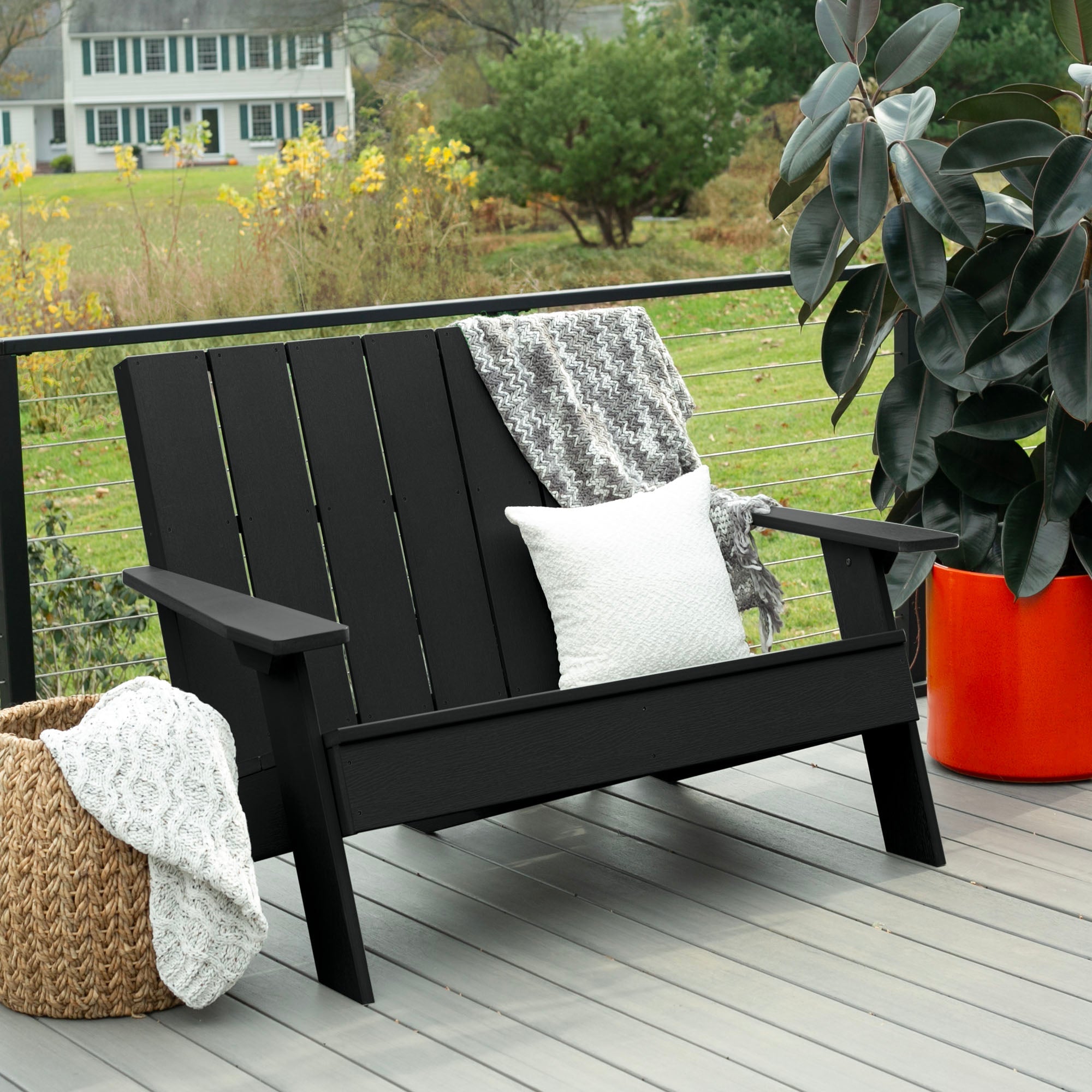Sequoia Outdoor Granite Hills Double Wide Modern Adirondack Chair