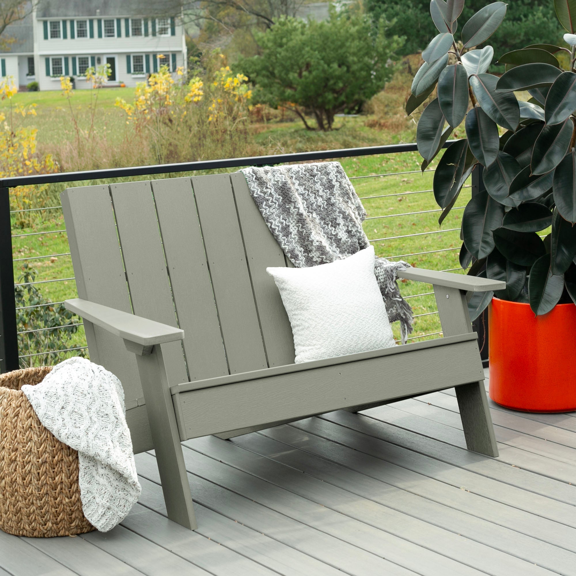 Sequoia Outdoor Granite Hills Double Wide Modern Adirondack Chair